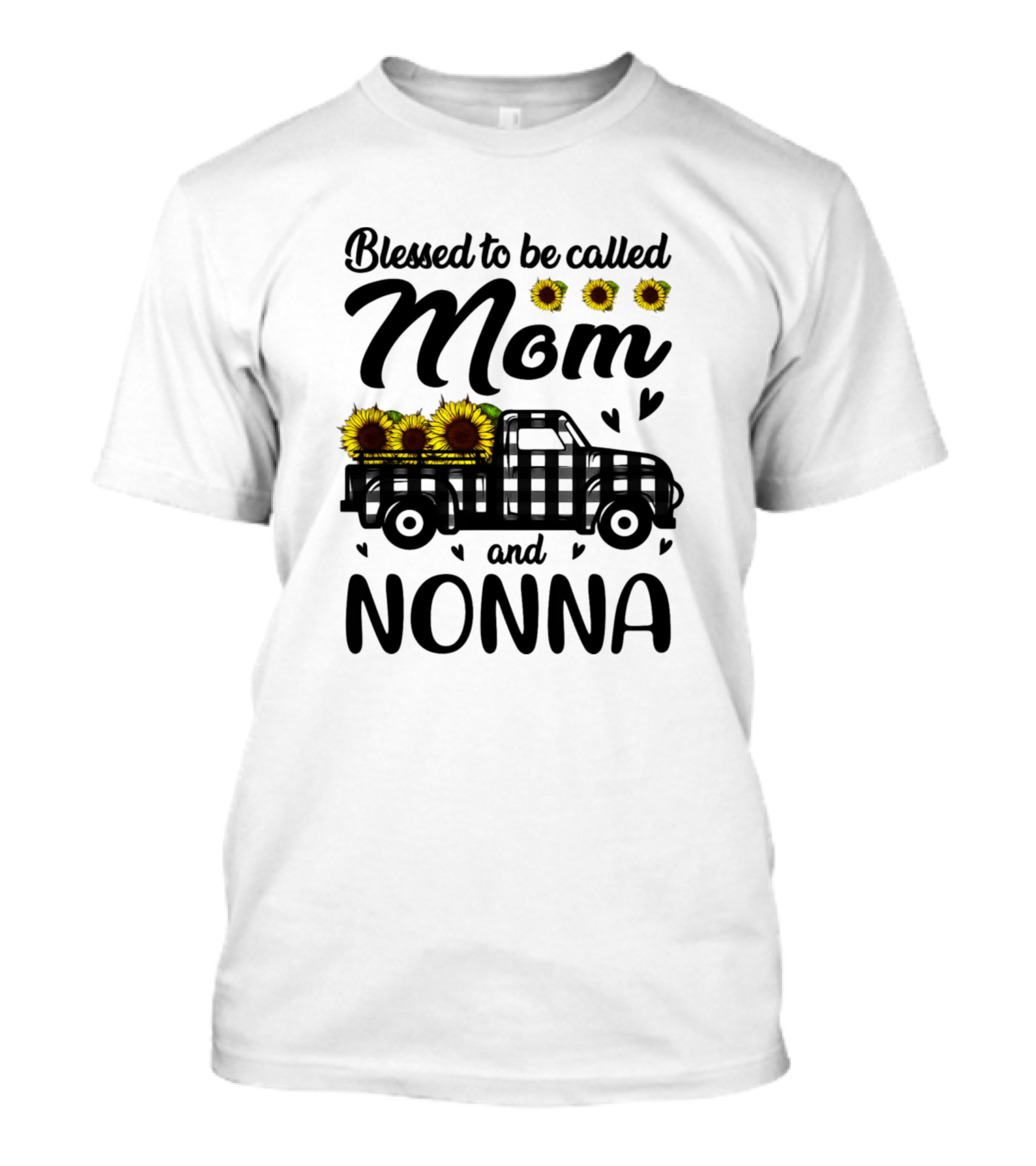 Blessed To Be Called Mom And Nonna Sunflower Truck T-Shirt