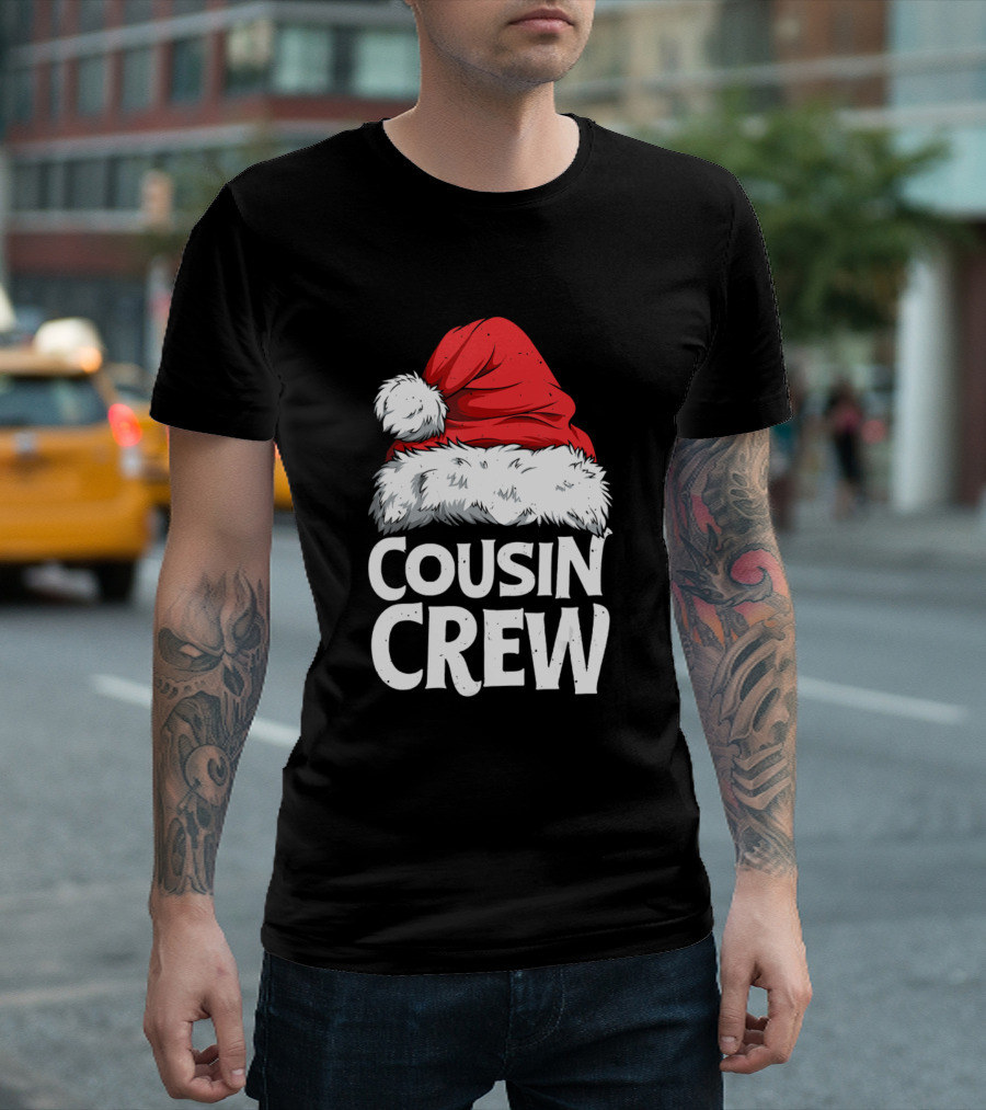 Cousin Crew Santa Hat Holiday T-Shirt
