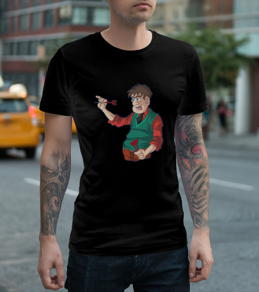 Focusing The Target Small Target Man Holding Darts T-Shirt