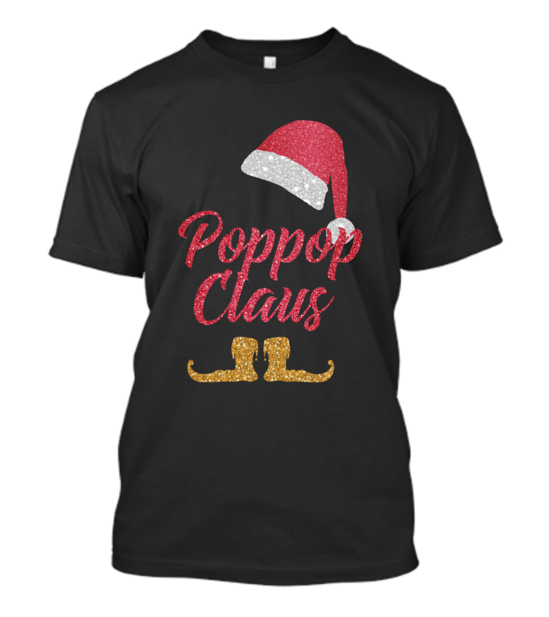 Poppop Claus Santa Hat Funny Merry T-Shirt