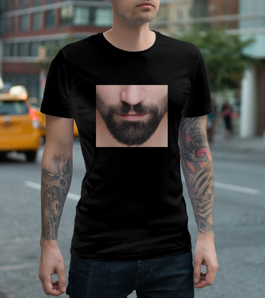 Good Looking Guy With Beard Facial Hair Close-Up T-Shirt