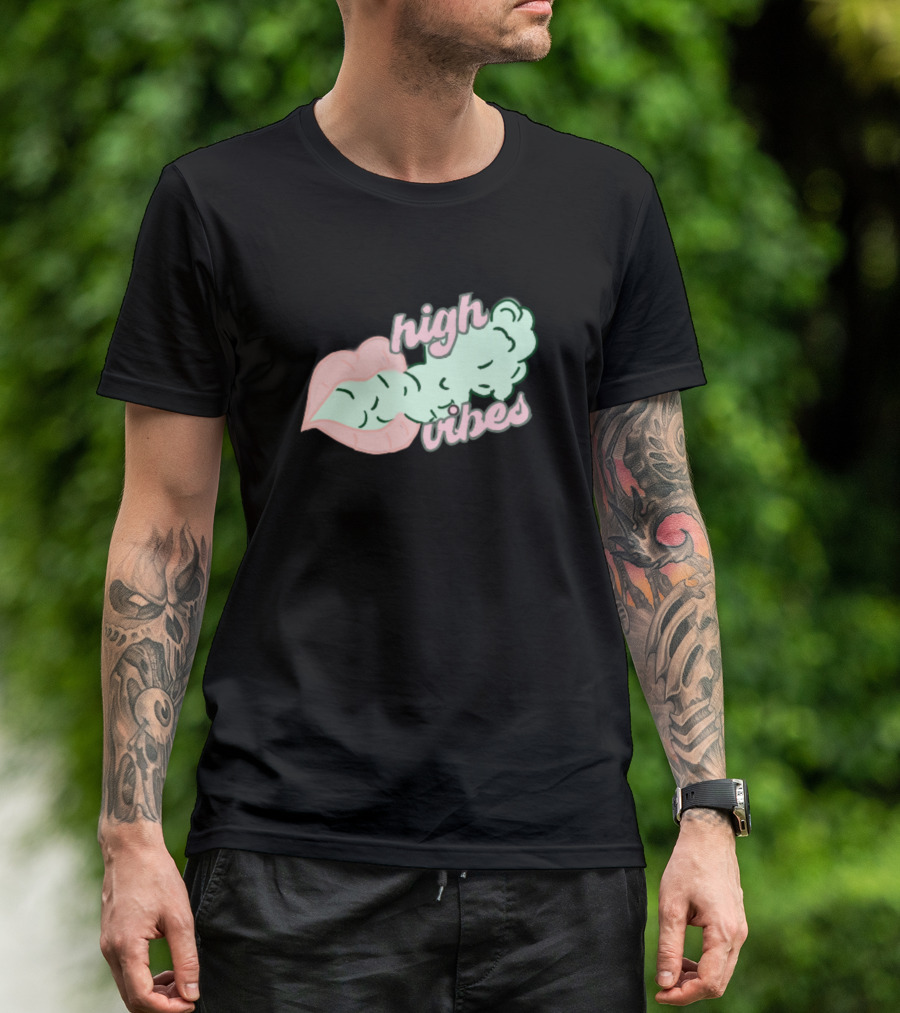 High Vibes Lips With Smoke T-Shirt