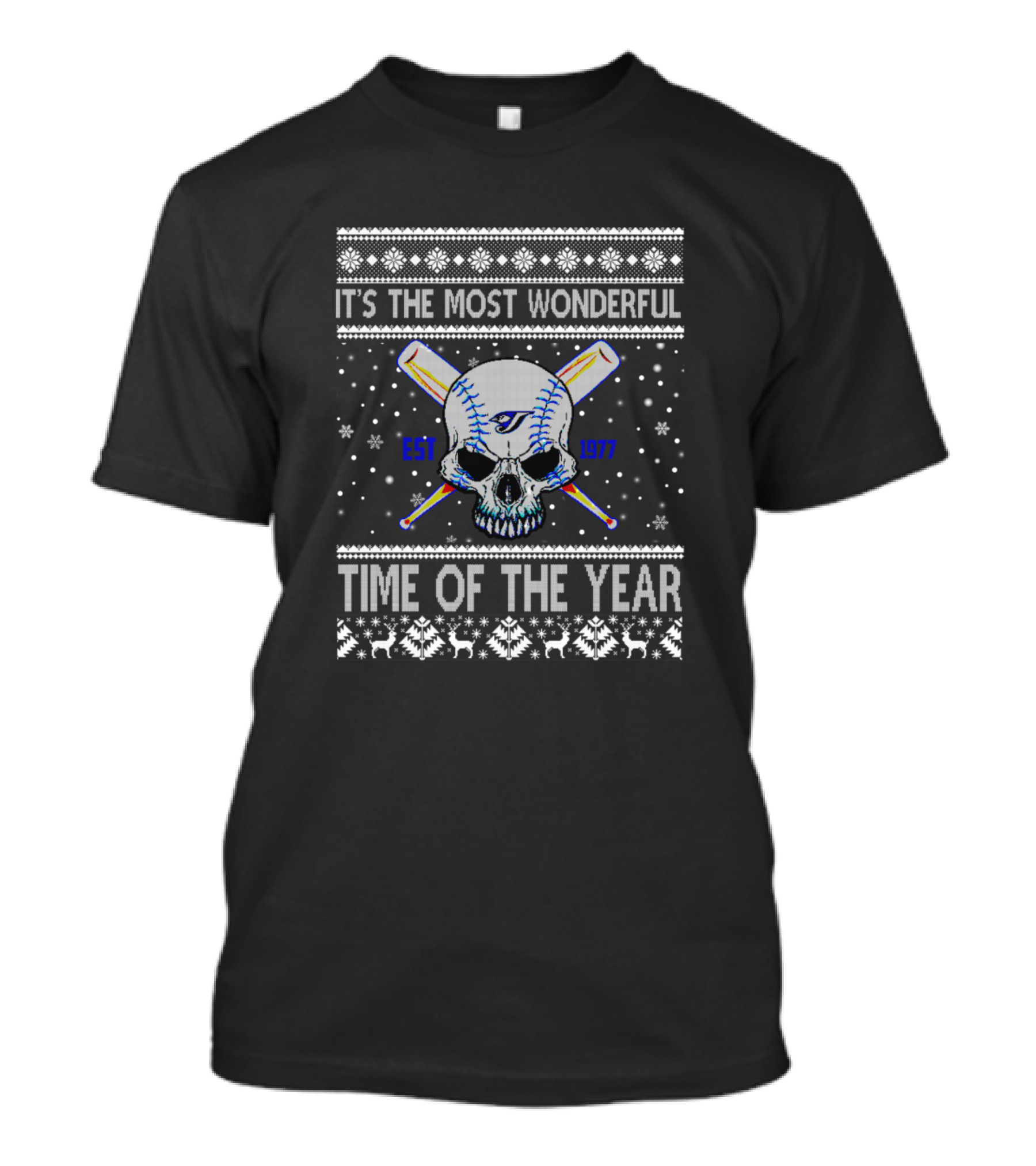 It's The Most Wonderful Time Of The Year Toronto Baseball Skull EST 1977 T-Shirt