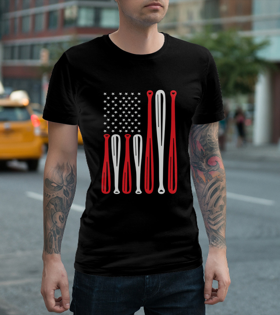 Old Navy Baseball Best Stars and Stripes Bat T-Shirt