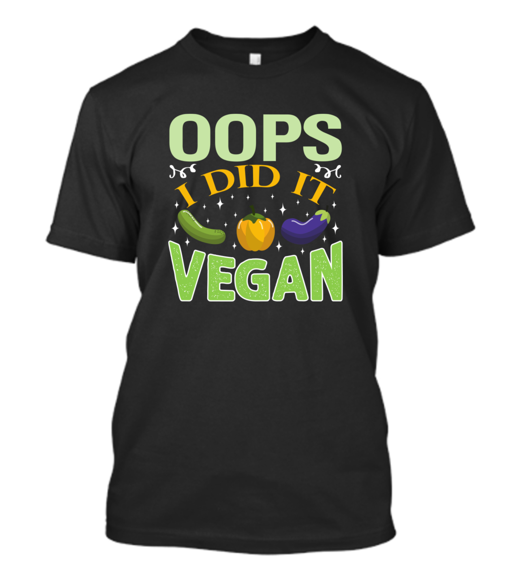 Oops I Did It Vegan Cucumber Pumpkin Eggplant T-Shirt