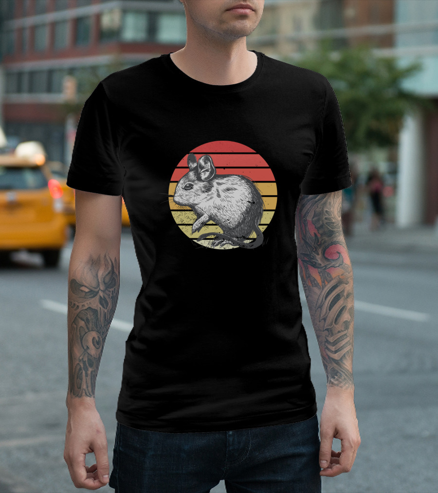 Sunset Degu Vintage Rodent T-Shirt