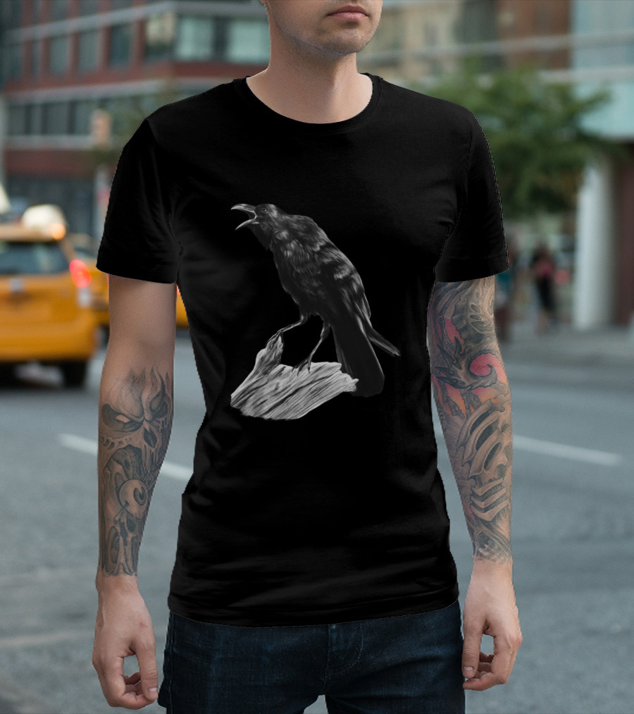 The Prince Of Darkness Raven on Branch T-Shirt