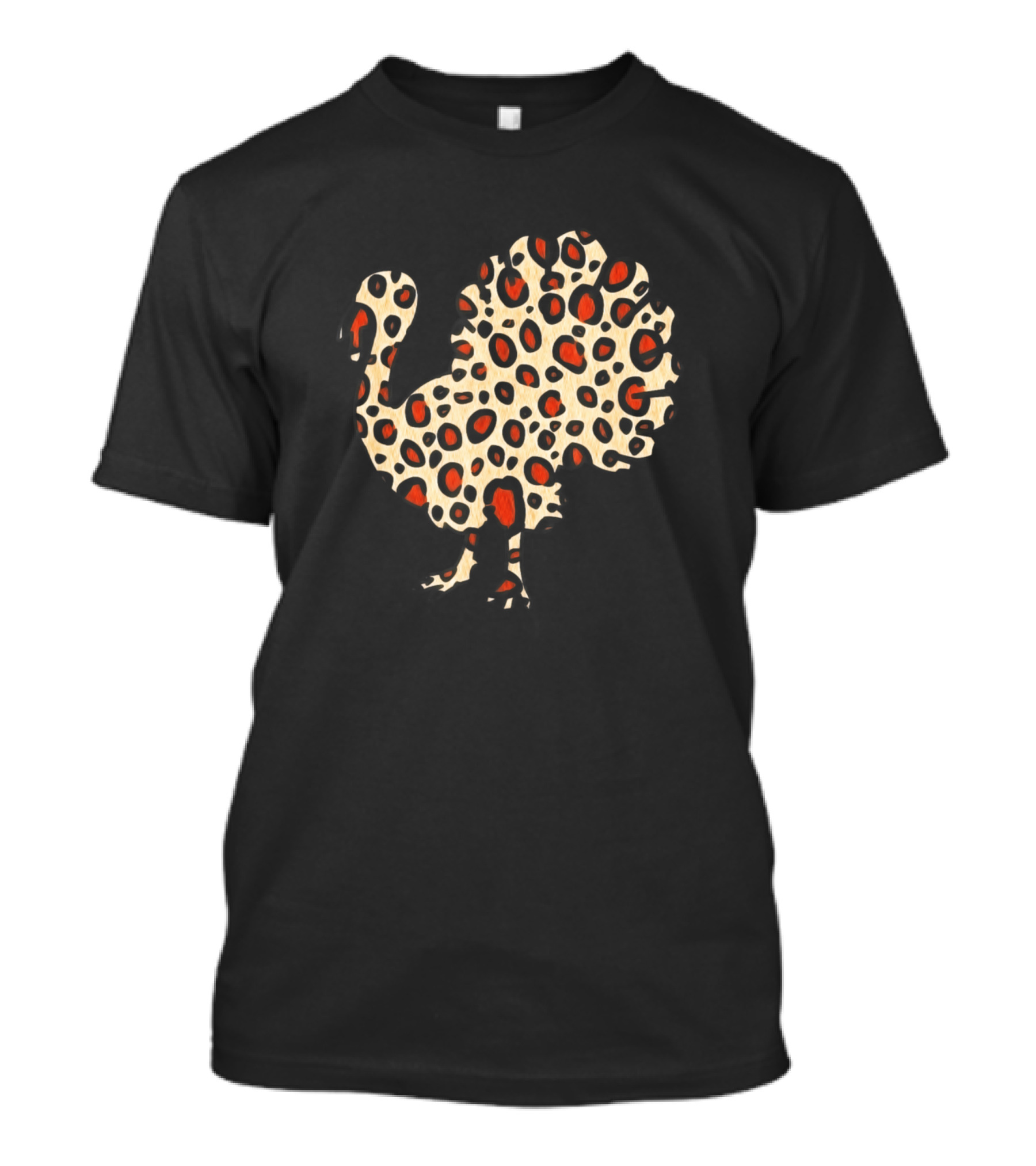 Turkey Leopard Print Animal Thanksgiving Fall T-Shirt