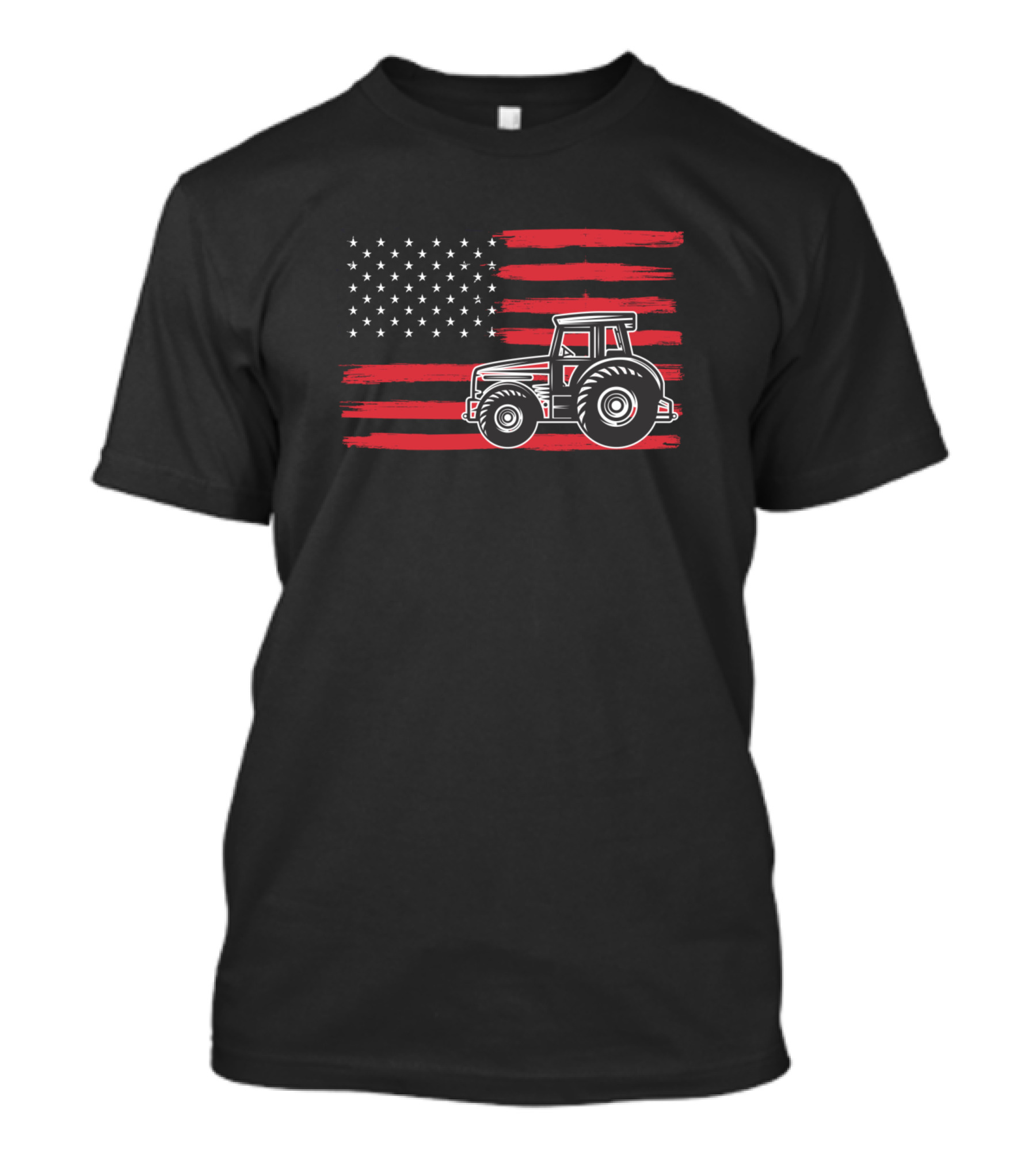 American Flag Tractor Patriotic Farm Country USA T-Shirt