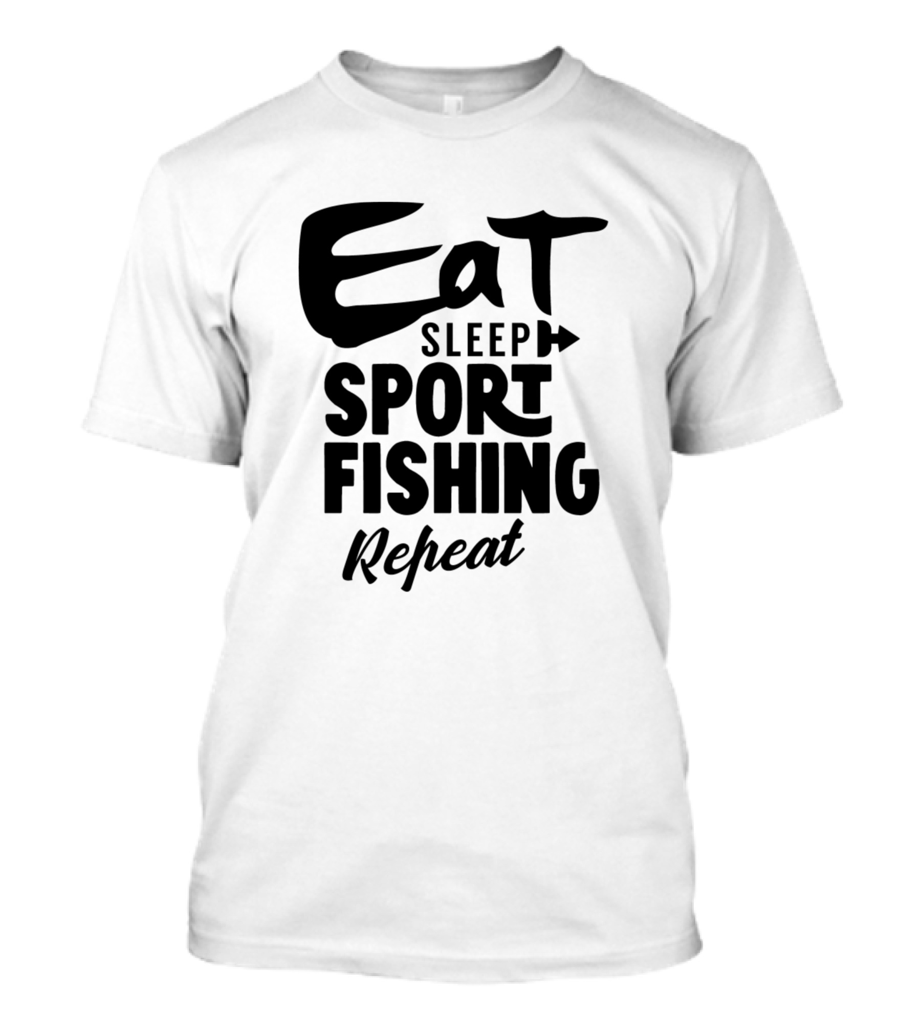 Eat Sleep Sport Fishing Repeat T-Shirt