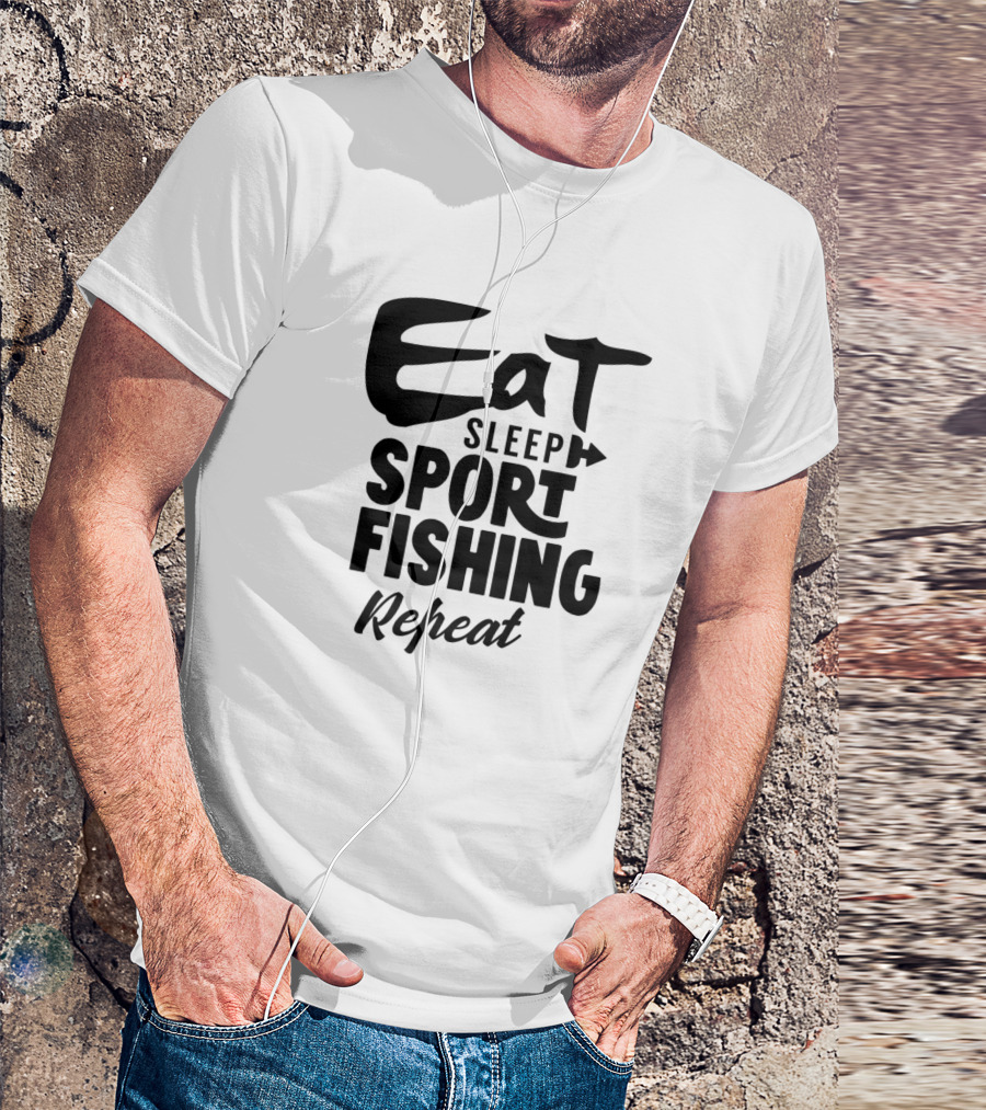 Eat Sleep Sport Fishing Repeat T-Shirt