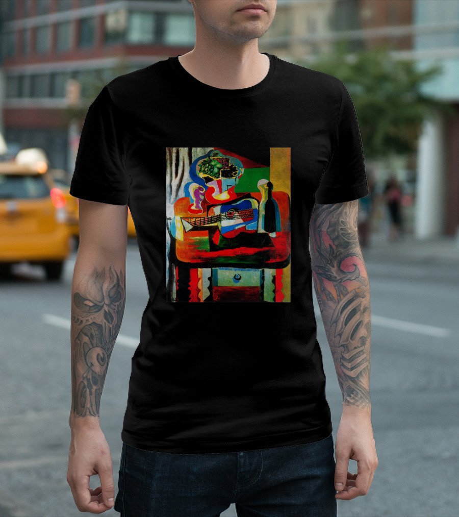High Resolution Guitar Fruit Dish Bottle Glass T-Shirt