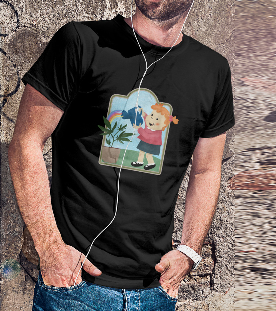 Let's Play At My Magic Garden Watering Rainbow Plant T-Shirt