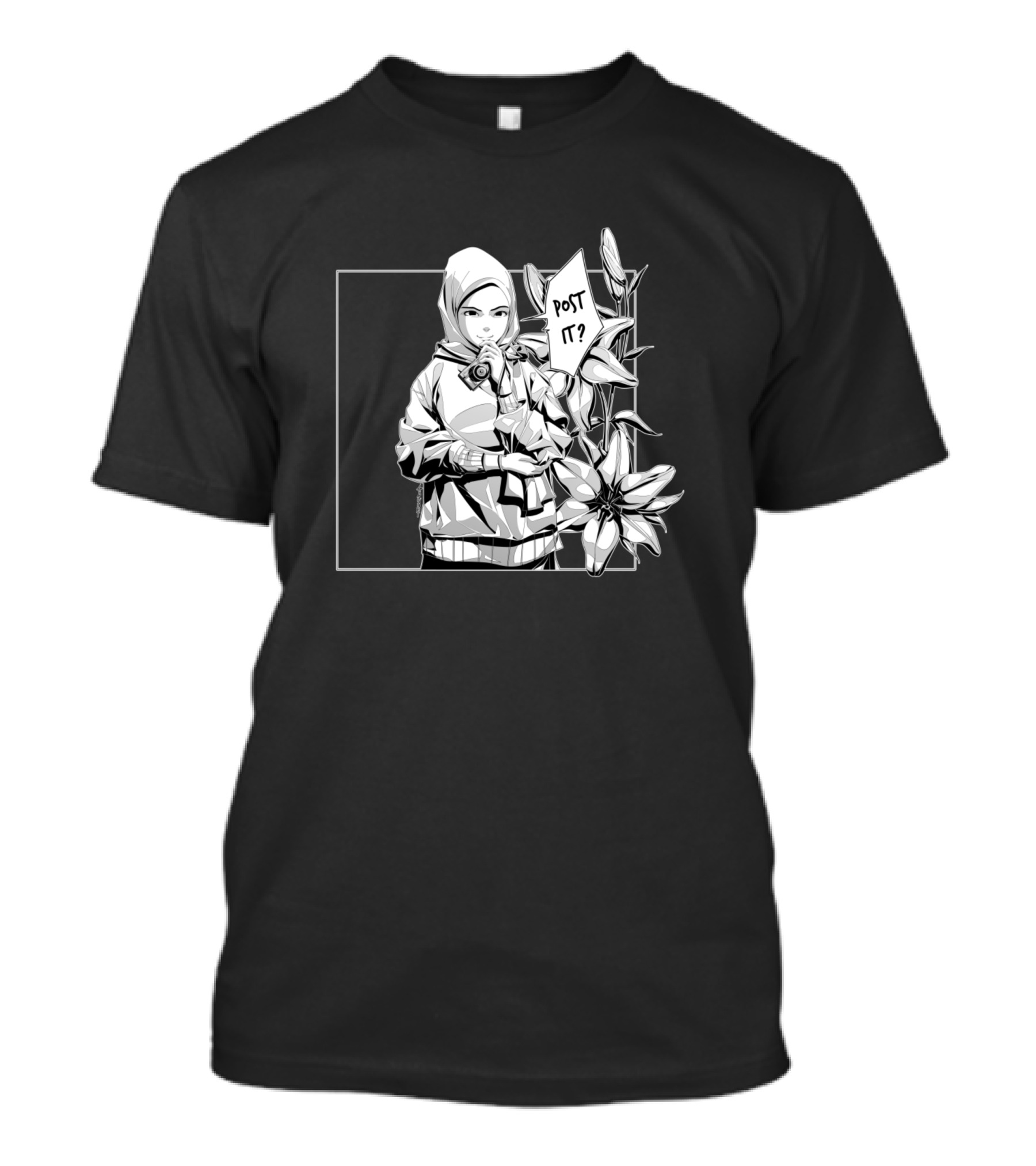 Post It Anime Style Flower Girl T-Shirt
