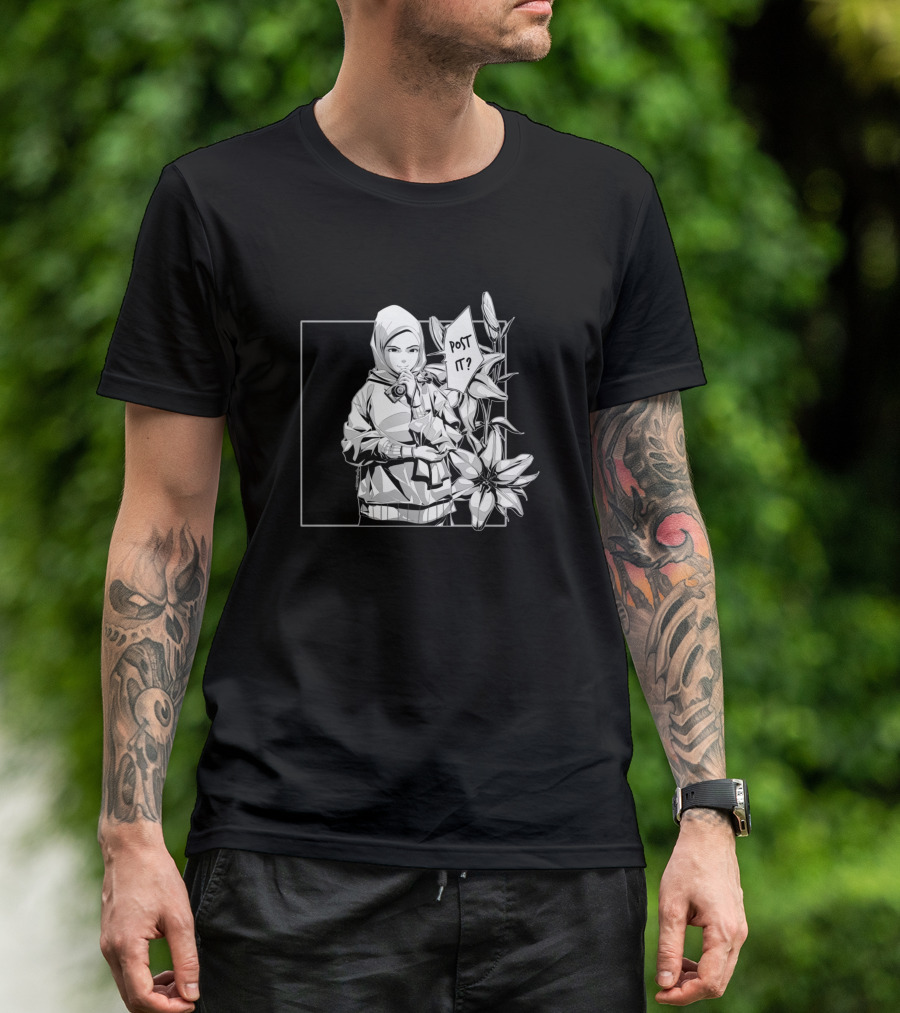 Post It Anime Style Flower Girl T-Shirt