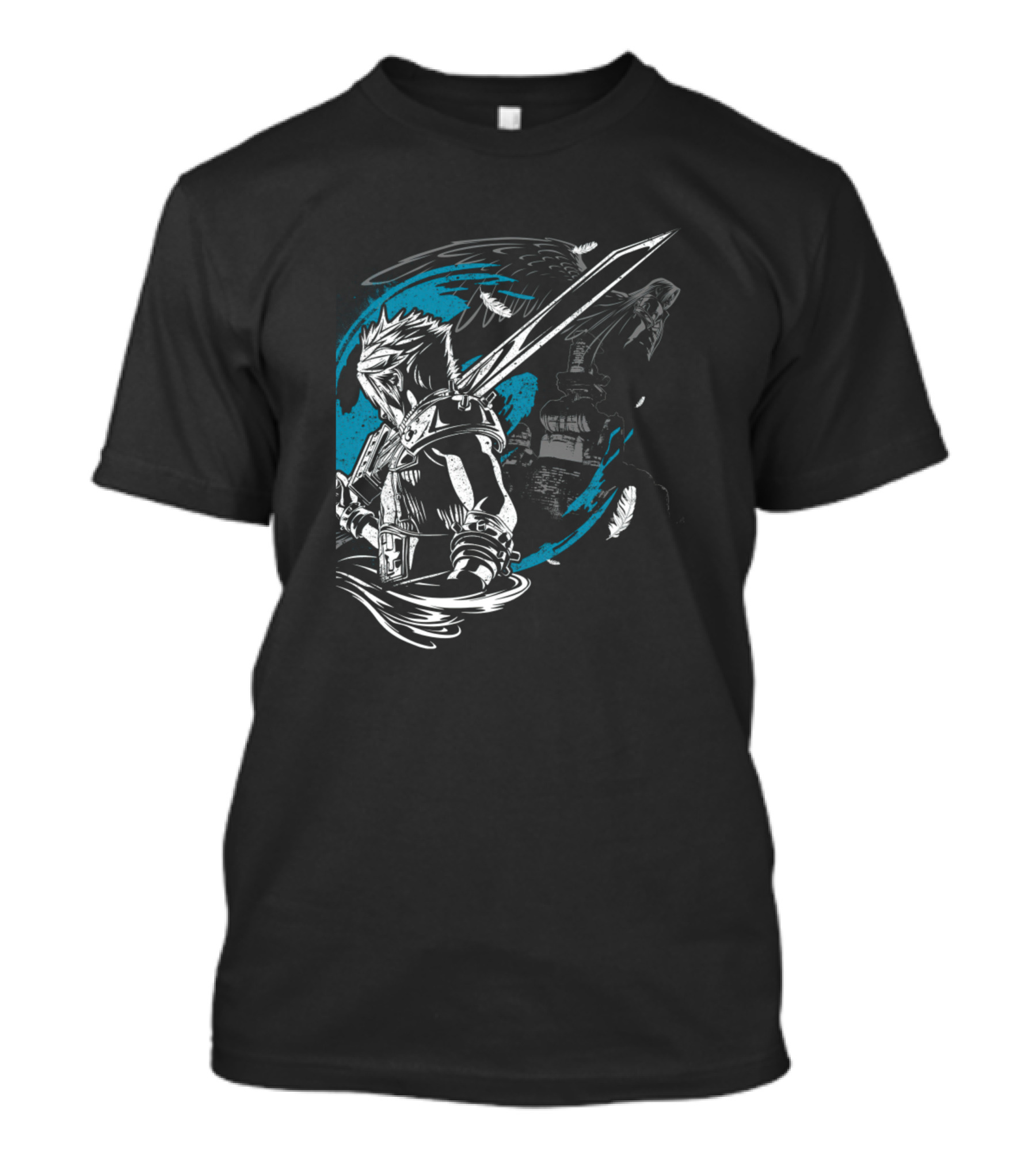 The Good N The Bad Knight Warrior With Sword And Raven Dark Fantasy T-Shirt