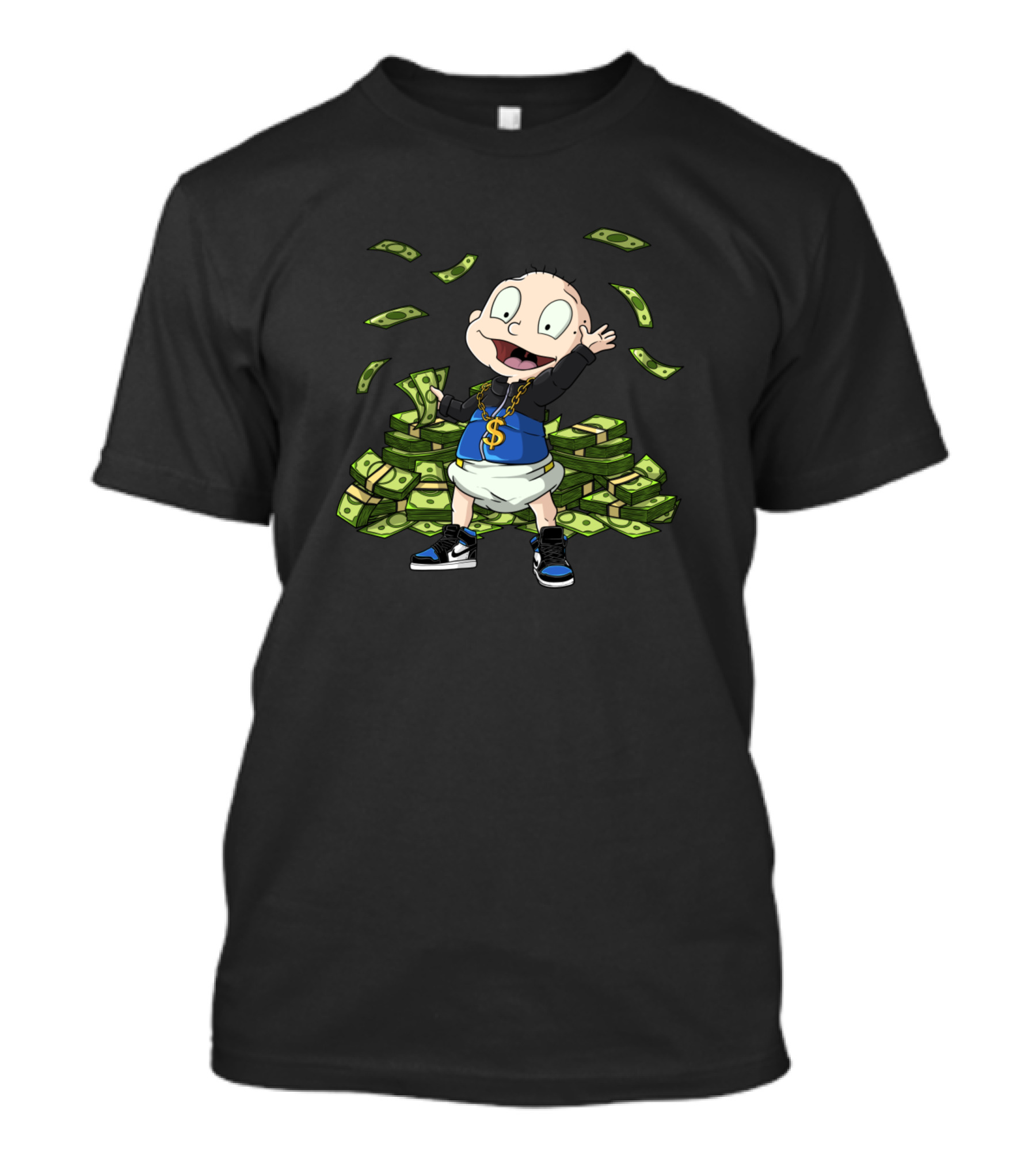 Tommy Pickles Money Stack Black Sneaker Rich Rugrats Rugrats T-Shirt