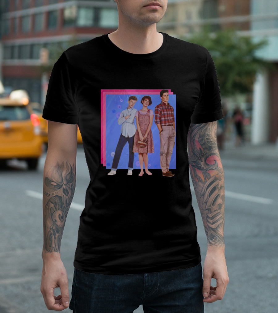 16 Candles Cast Retro Portrait Trio T-Shirt