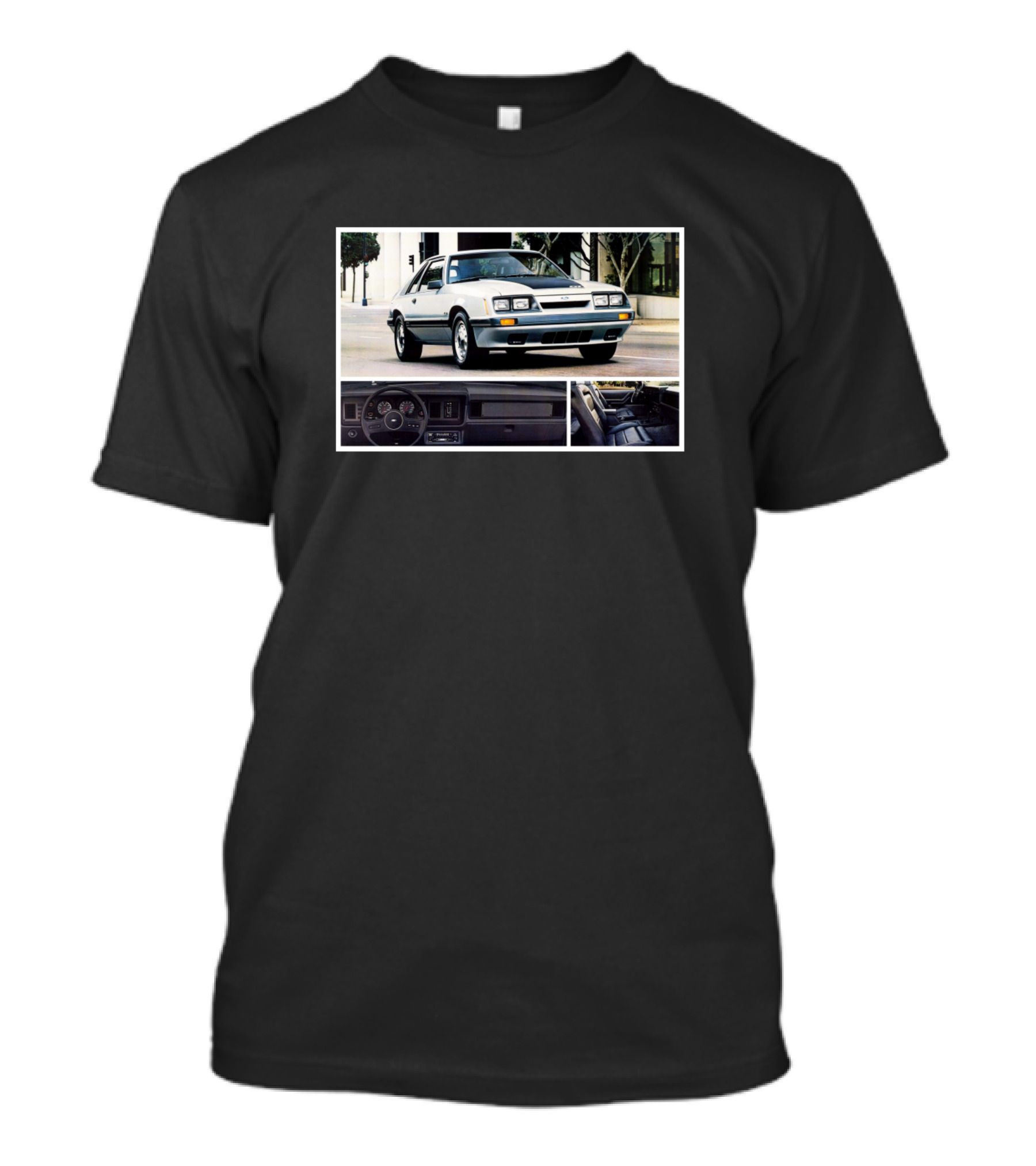 1986 Mustang GT Classic Car Interior And Exterior Views T-Shirt
