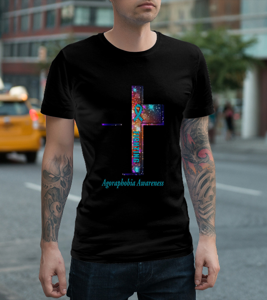 Agoraphobia Awareness Fighting Support Merry Christmas T-Shirt