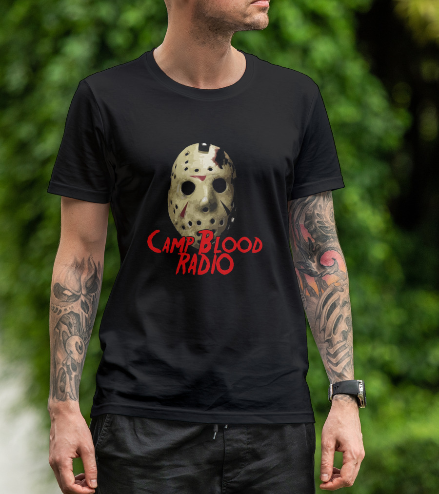 Camp Blood Radio Jason Mask Horror T-Shirt