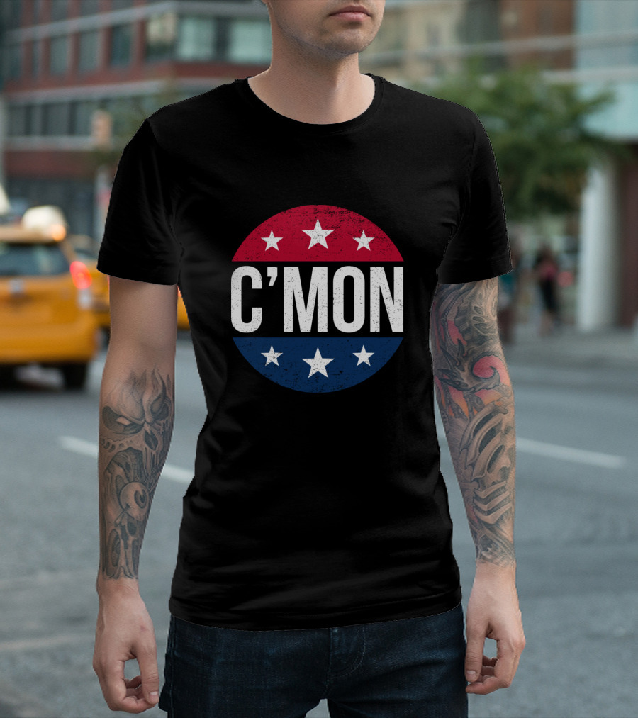 Cmon Cmon C'Mon Patriotic Stars Red White Blue T-Shirt
