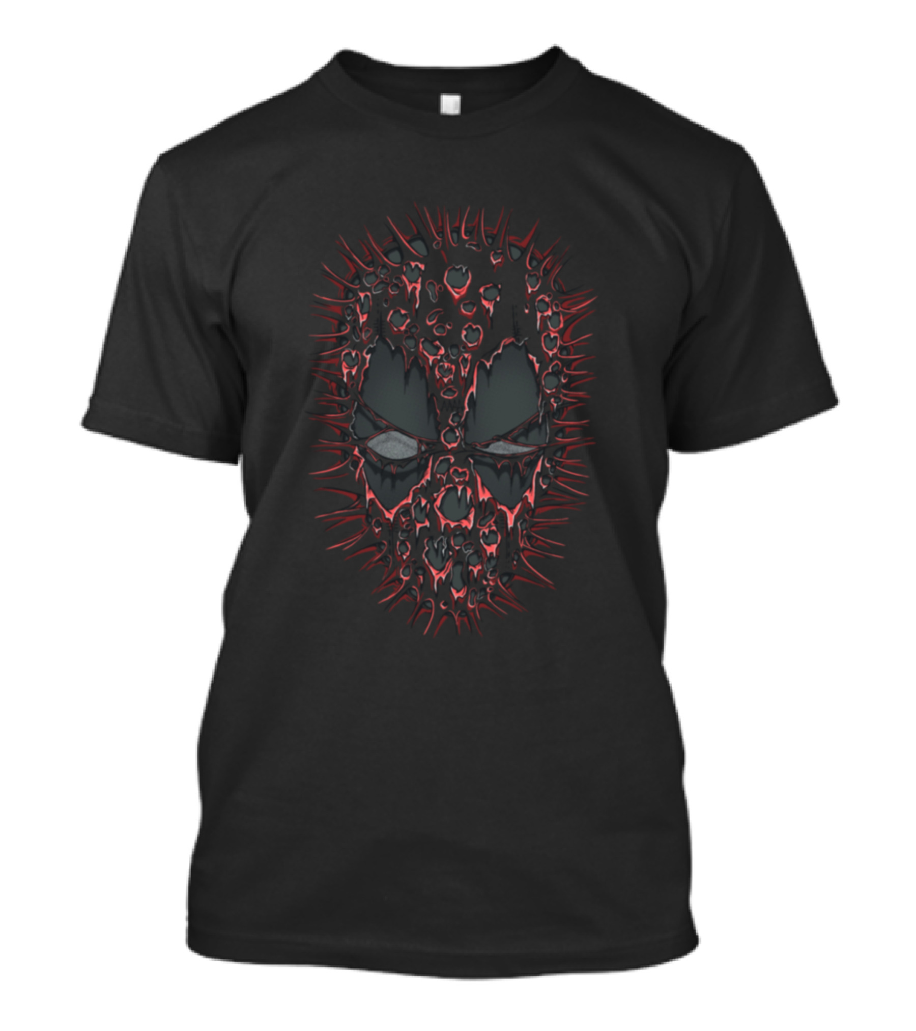 Deadhole Spiked Mask Horror Comic Fusion T-Shirt
