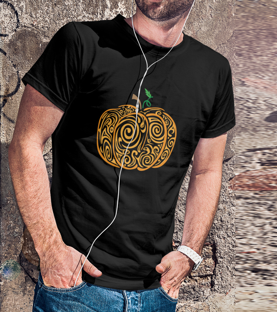 Swirly Doodle Pumpkin T-Shirt