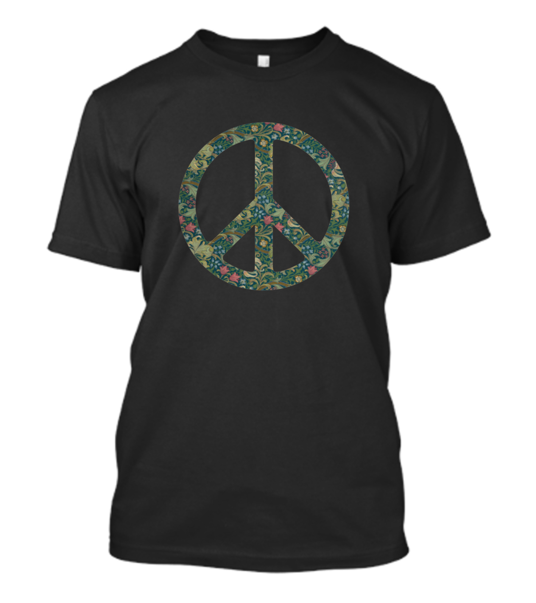 Floral Patterned Peace T-Shirt