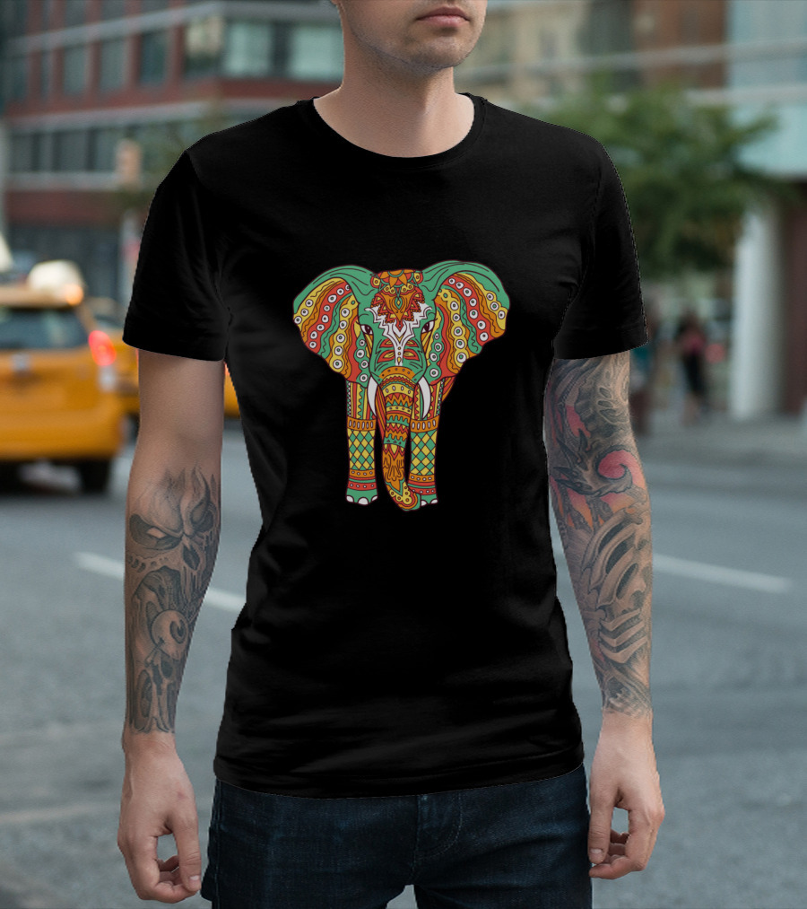 Mandala Elephant Vibrant T-Shirt