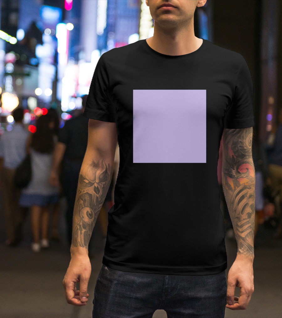 Pastel Baby Soft Lavender Solid Square T-Shirt