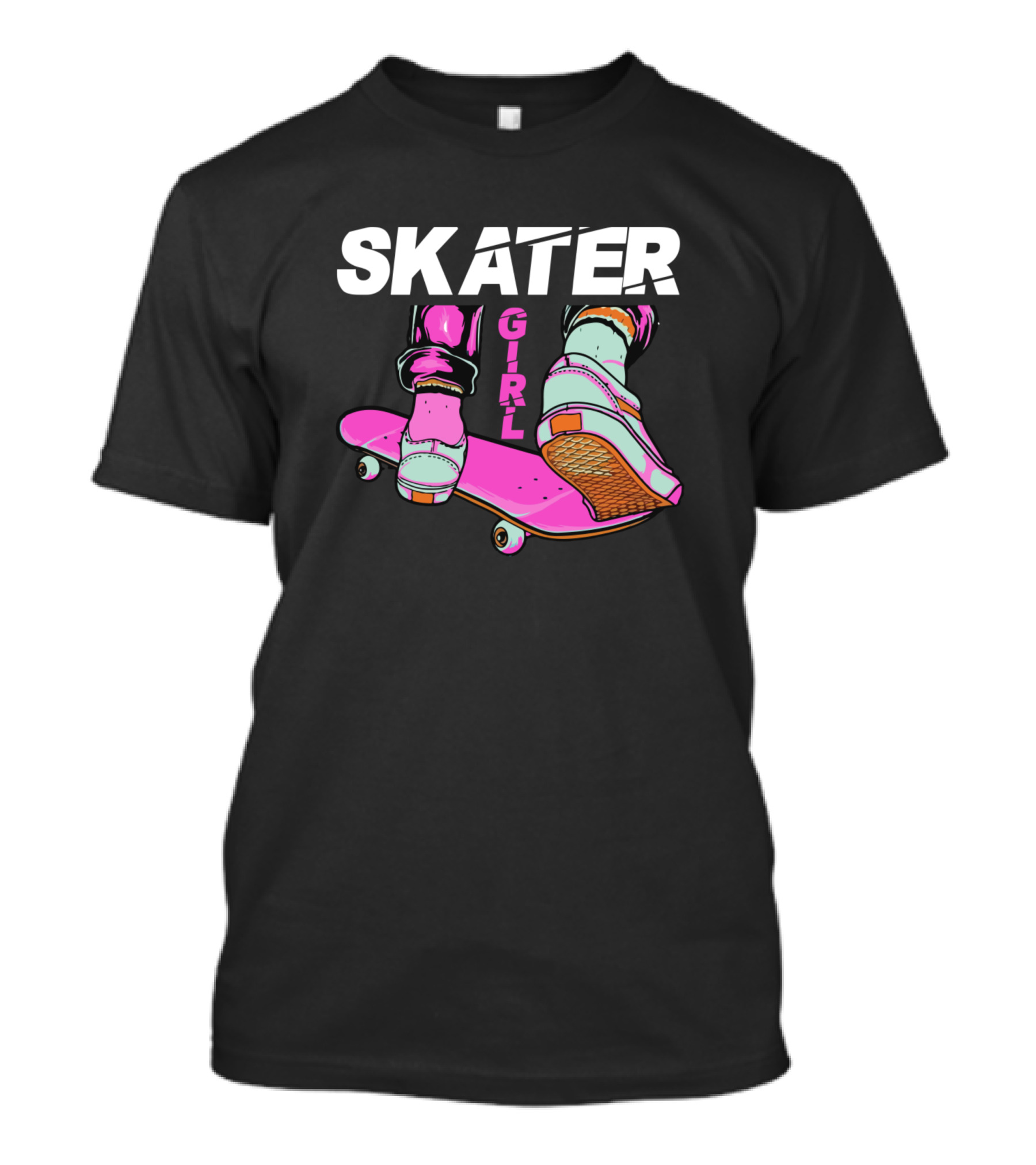 SKATER GIRL Skateboard Skateboarding T-Shirt