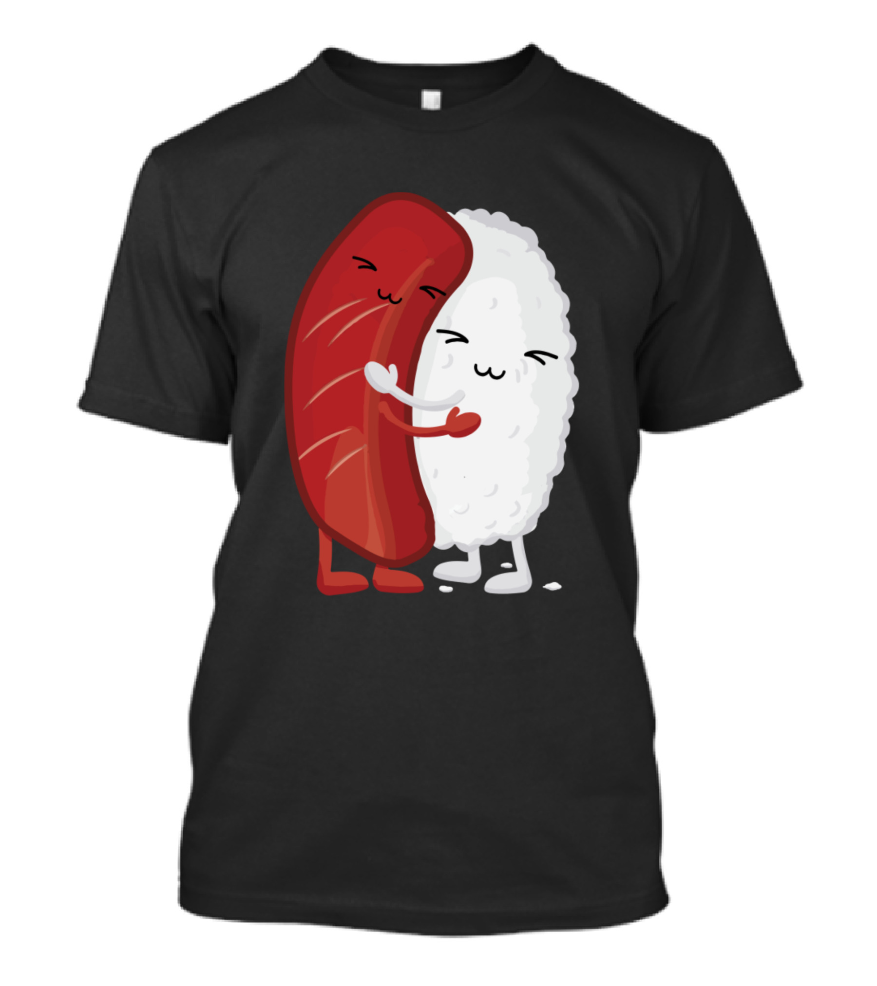 Sushi Hug Cute Kawaii Japanese Foods Adorable Embrace T-Shirt