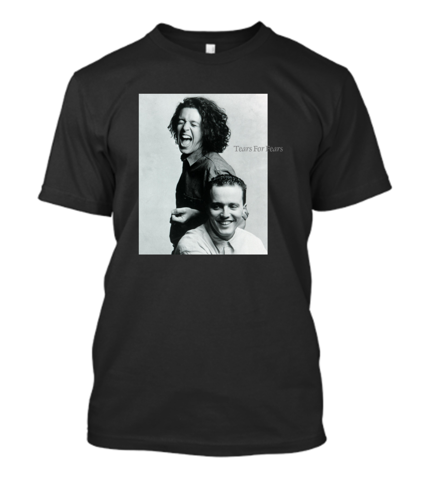 Tears For Fears Iconic 80s Band Black And White Photo T-Shirt