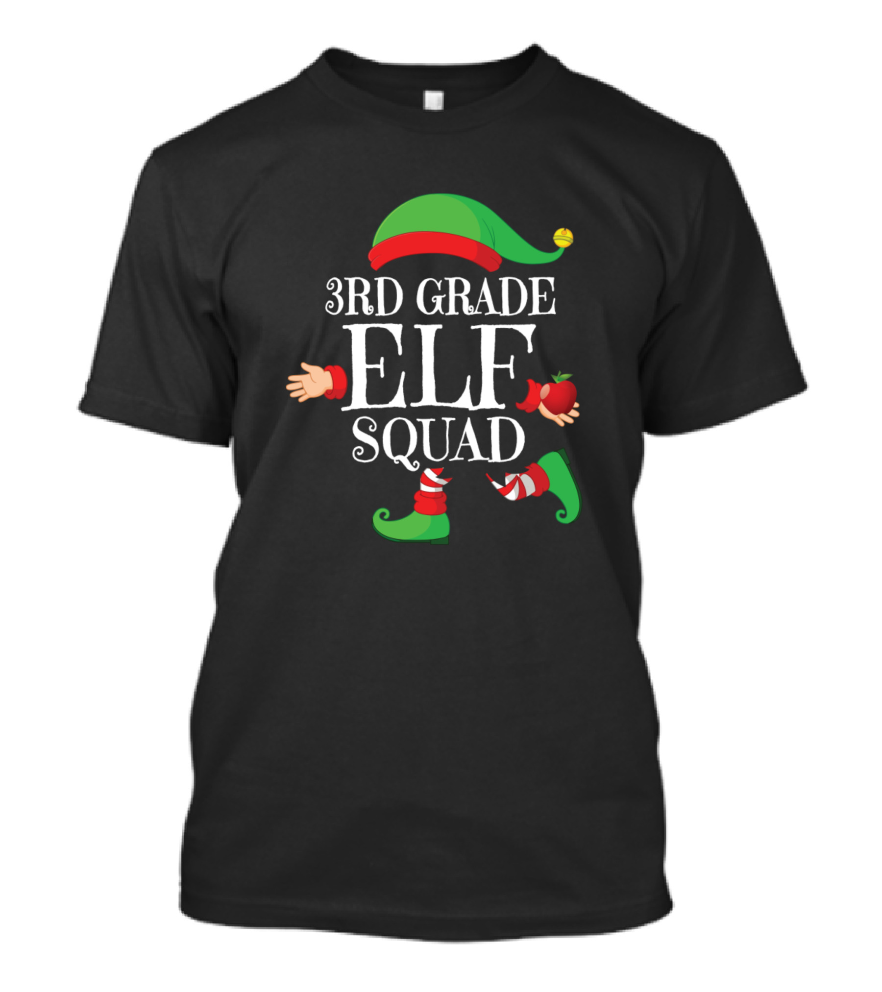 3rd Grade Elf Squad Merry Christmas Noel Day Teach T-Shirt
