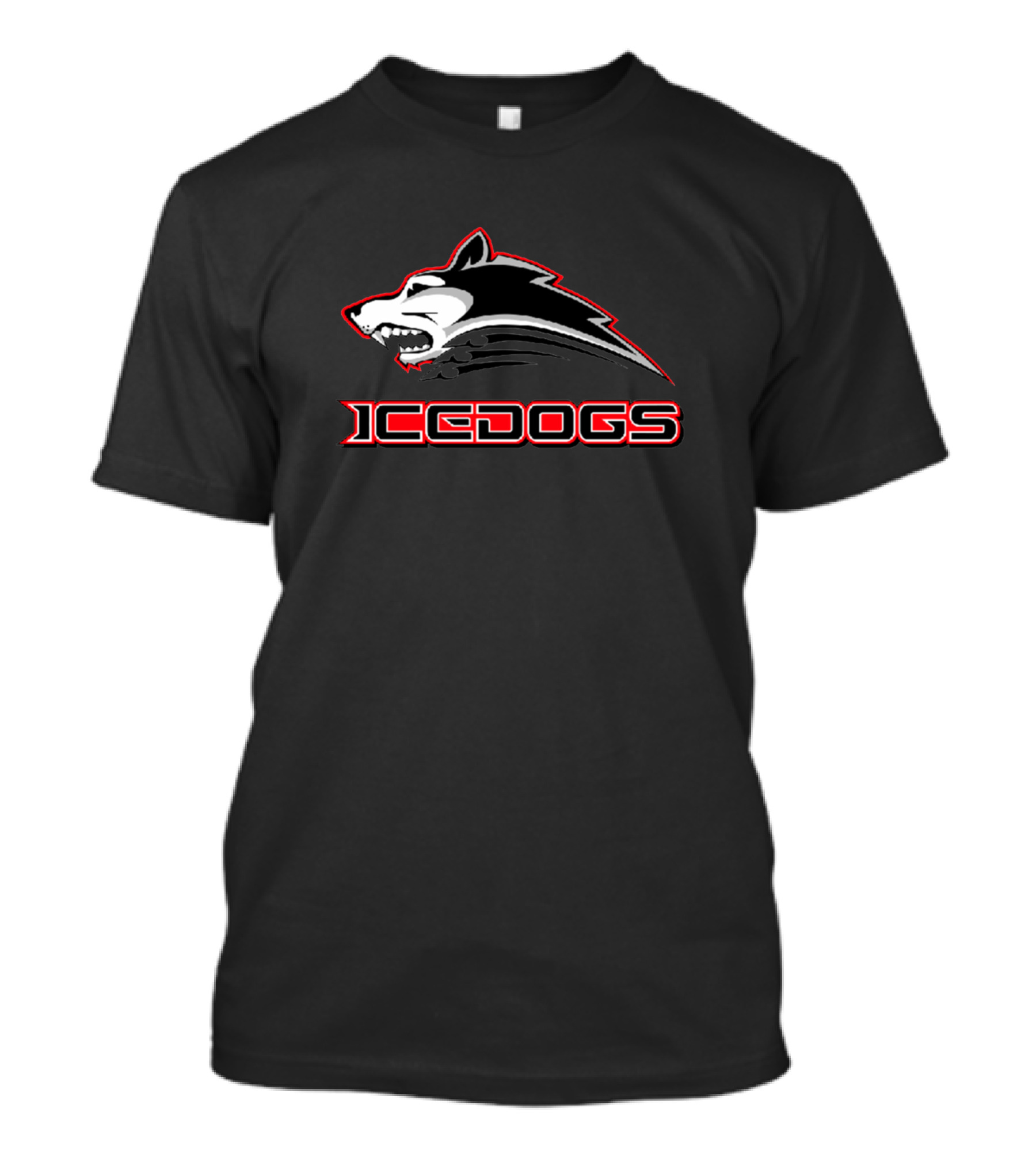 Bozeman Icedogs Hockey Team Logo Wolf Head Emblem T-Shirt