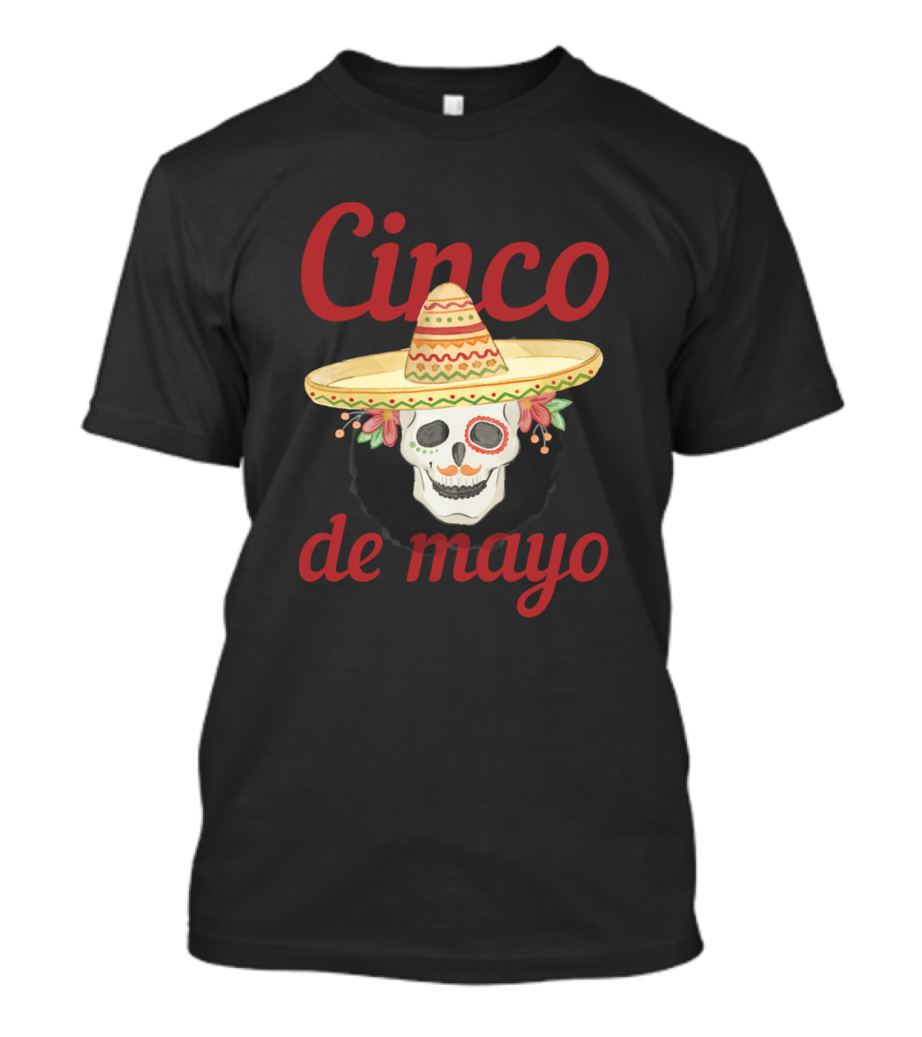 Cinco De Mayo Skeleton Sombrero T-Shirt