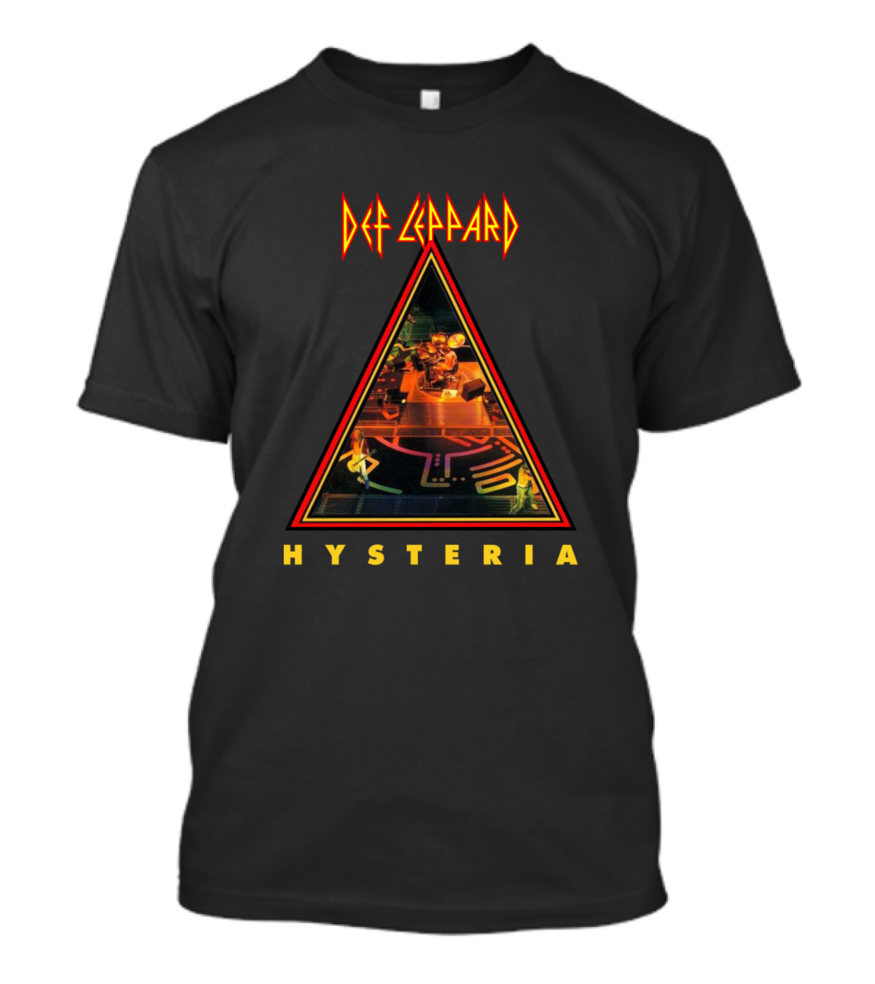 Def Leppard Hysteria Triangle Graphic Album Cover T-Shirt