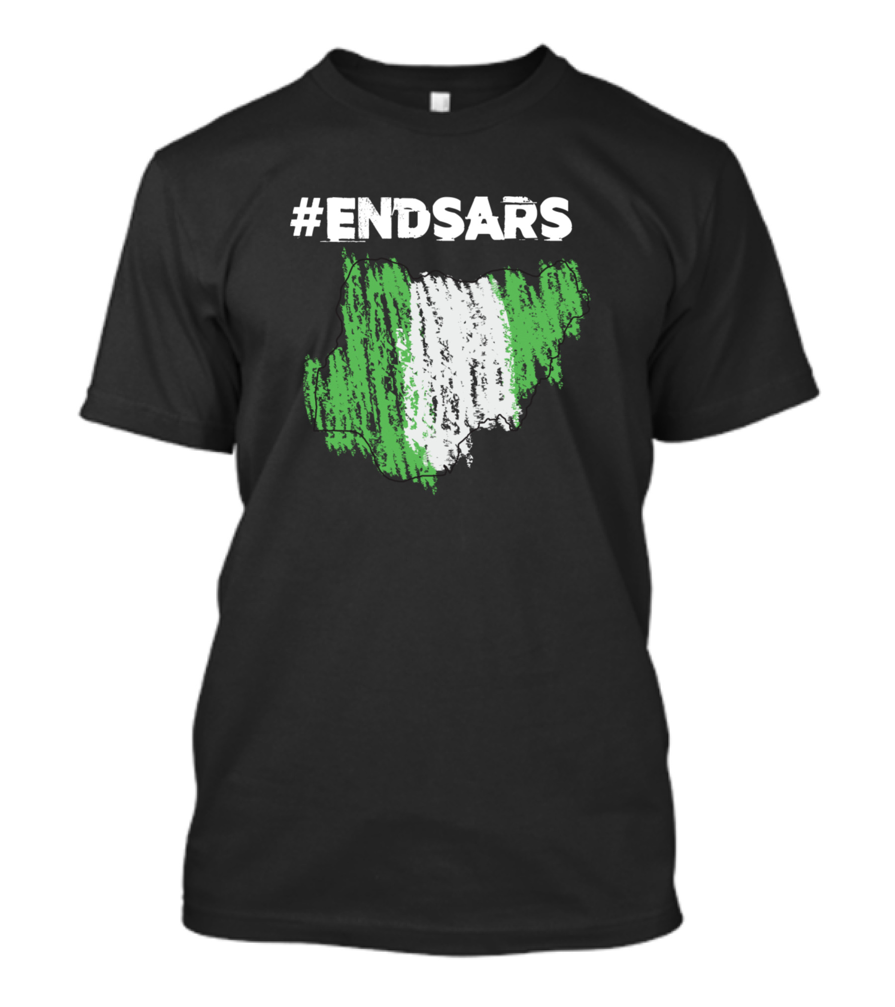 Endsars Nigeria Green White Flag Colors T-Shirt