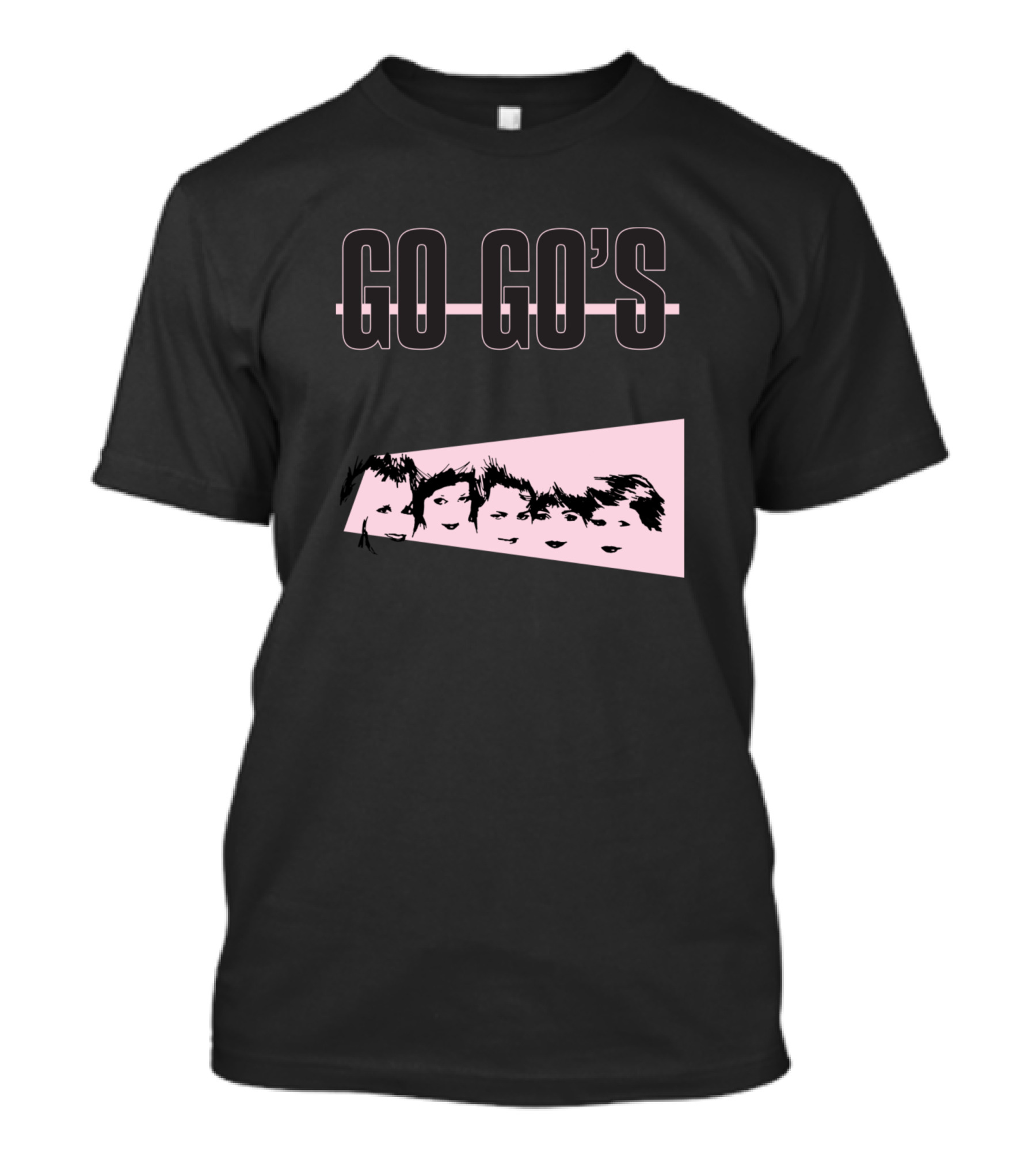 Go Go's Classic Band Faces Design 1980s T-Shirt