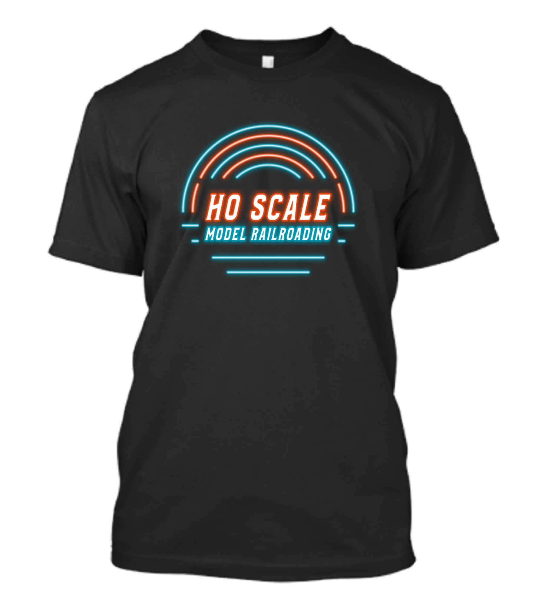 HO Scale Model Railroading Neon Light Jukebox Vibe T-Shirt