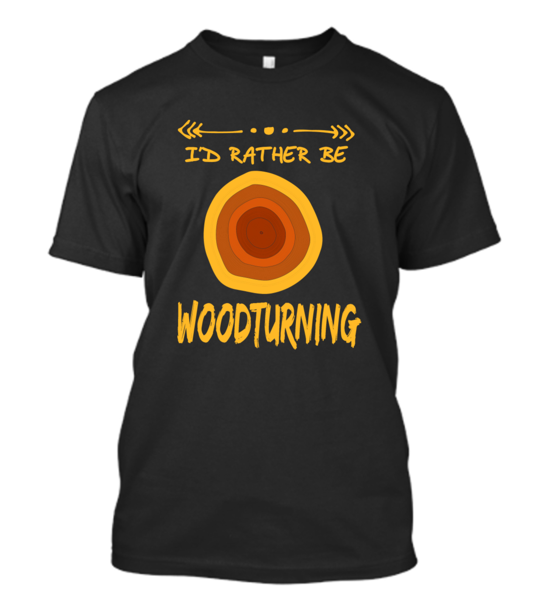 ID Rather Be Woodturning With Tree Rings T-Shirt