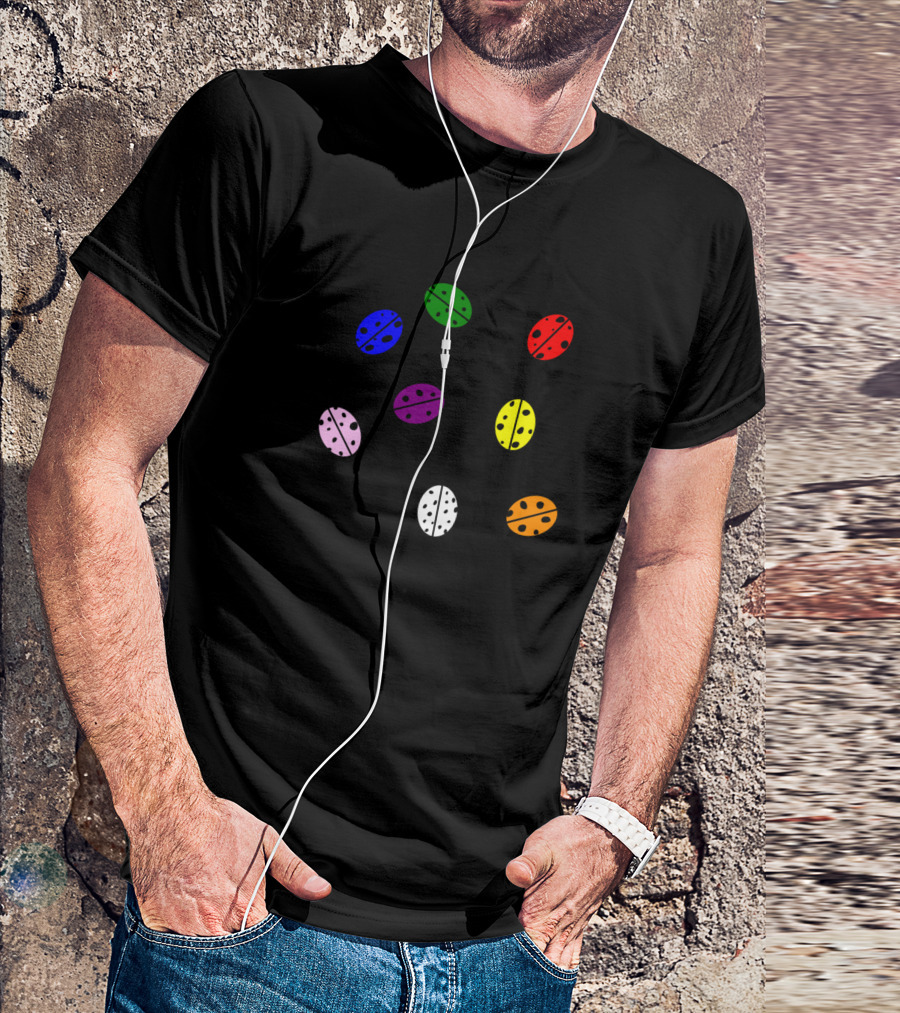 Ladybugs Rainbow Colors Variety T-Shirt