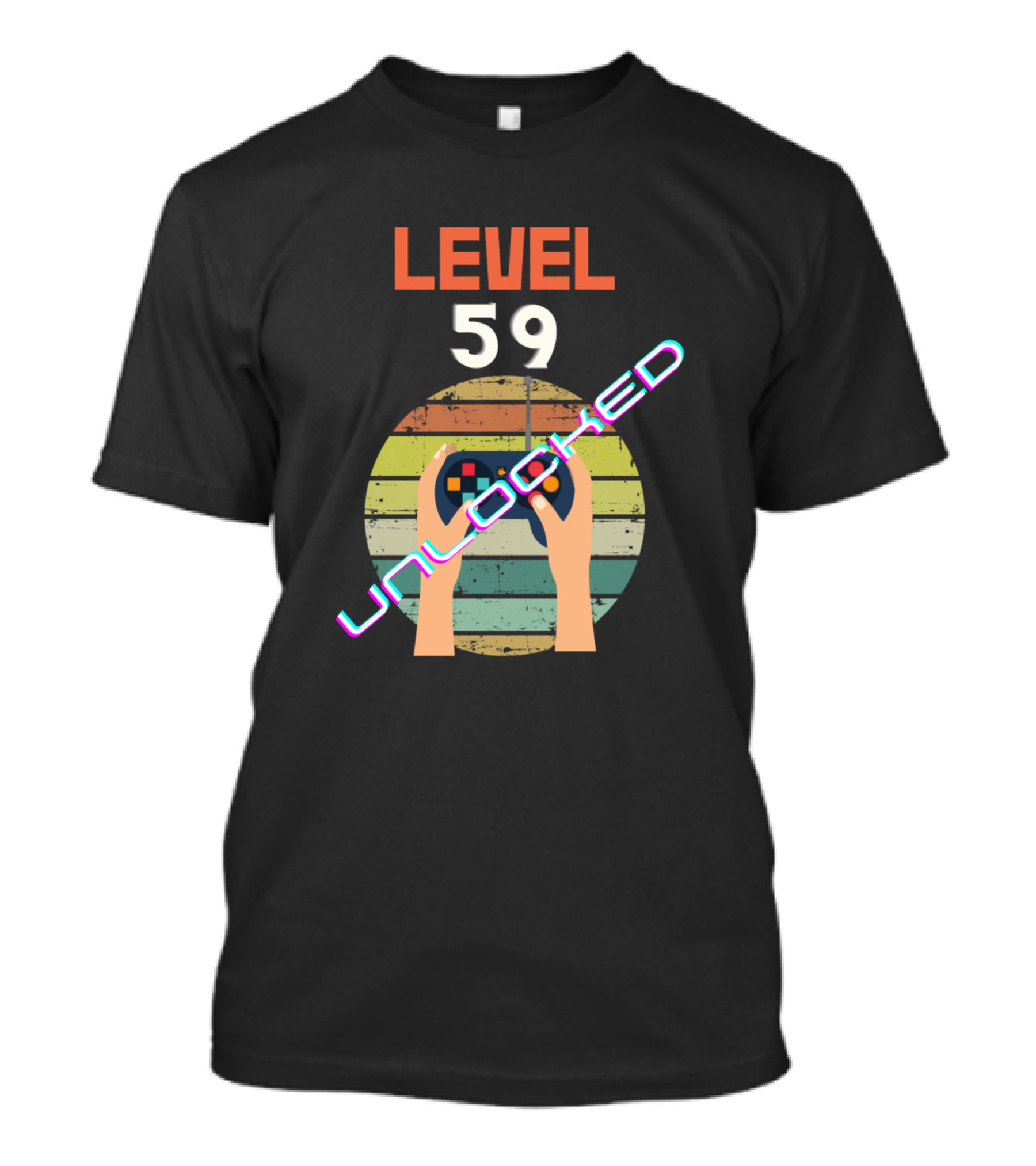 Level 59 Unlocked Since My Birth Video Game Controller T-Shirt