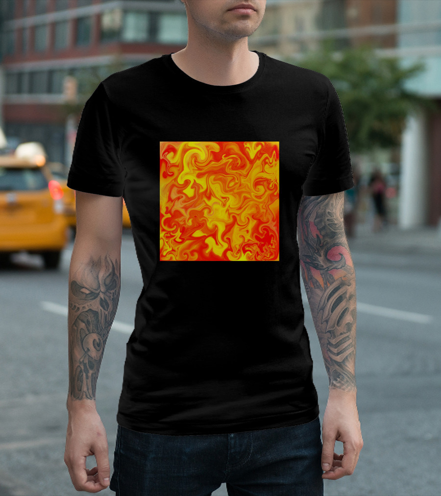 Liquid Hot Lava Marbleized Swirl T-Shirt