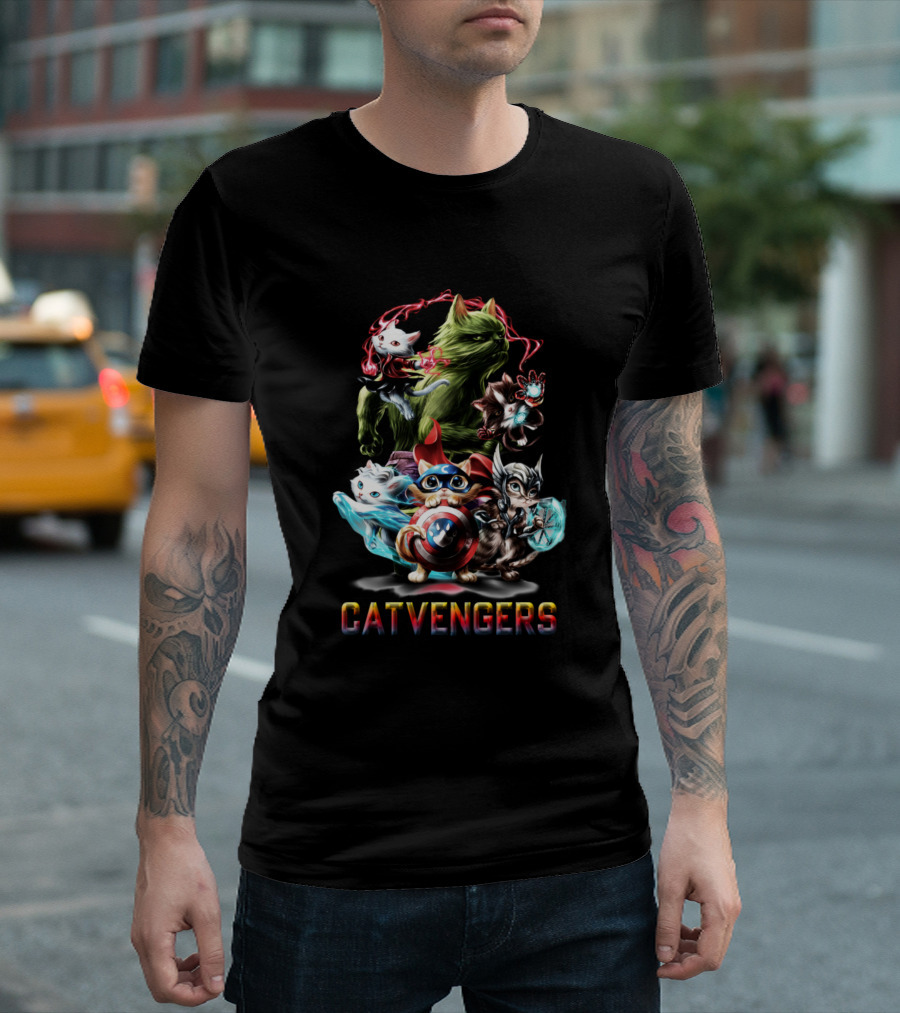 Catvengers Love Avengers Cats T-Shirt