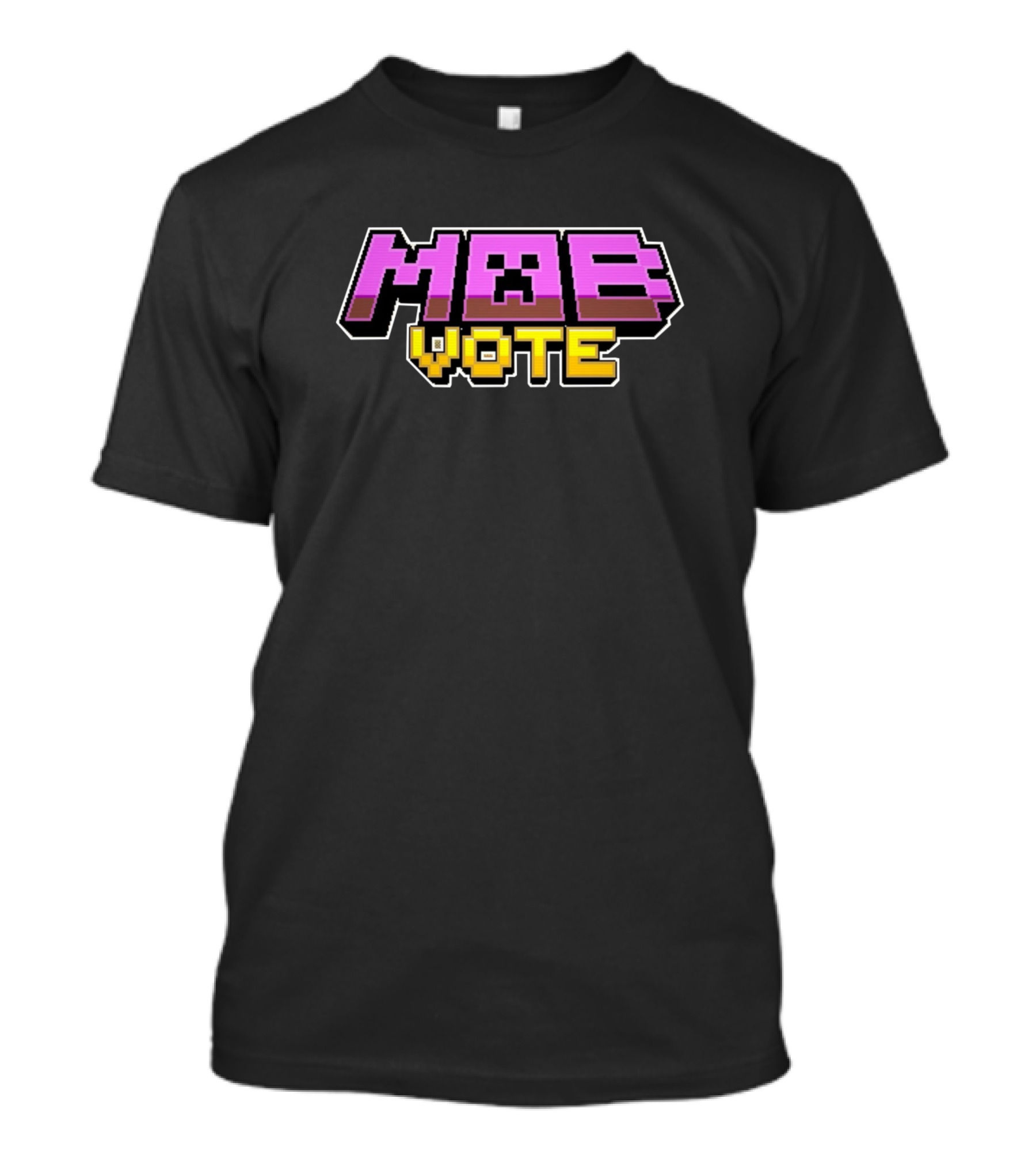MOB VOTE Minecraft-Inspired Text T-Shirt