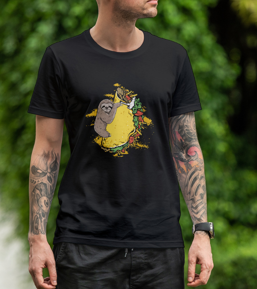 Sloth Taco Cute Animals Women Men T-Shirt