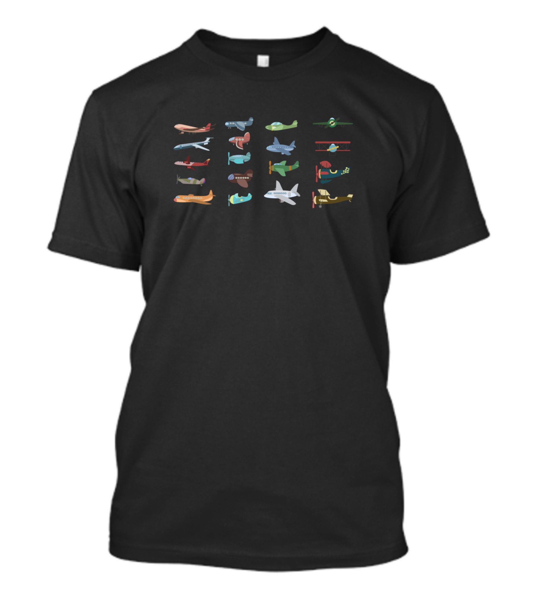 Technology Airplane Evolution Diverse Aircraft Collection T-Shirt