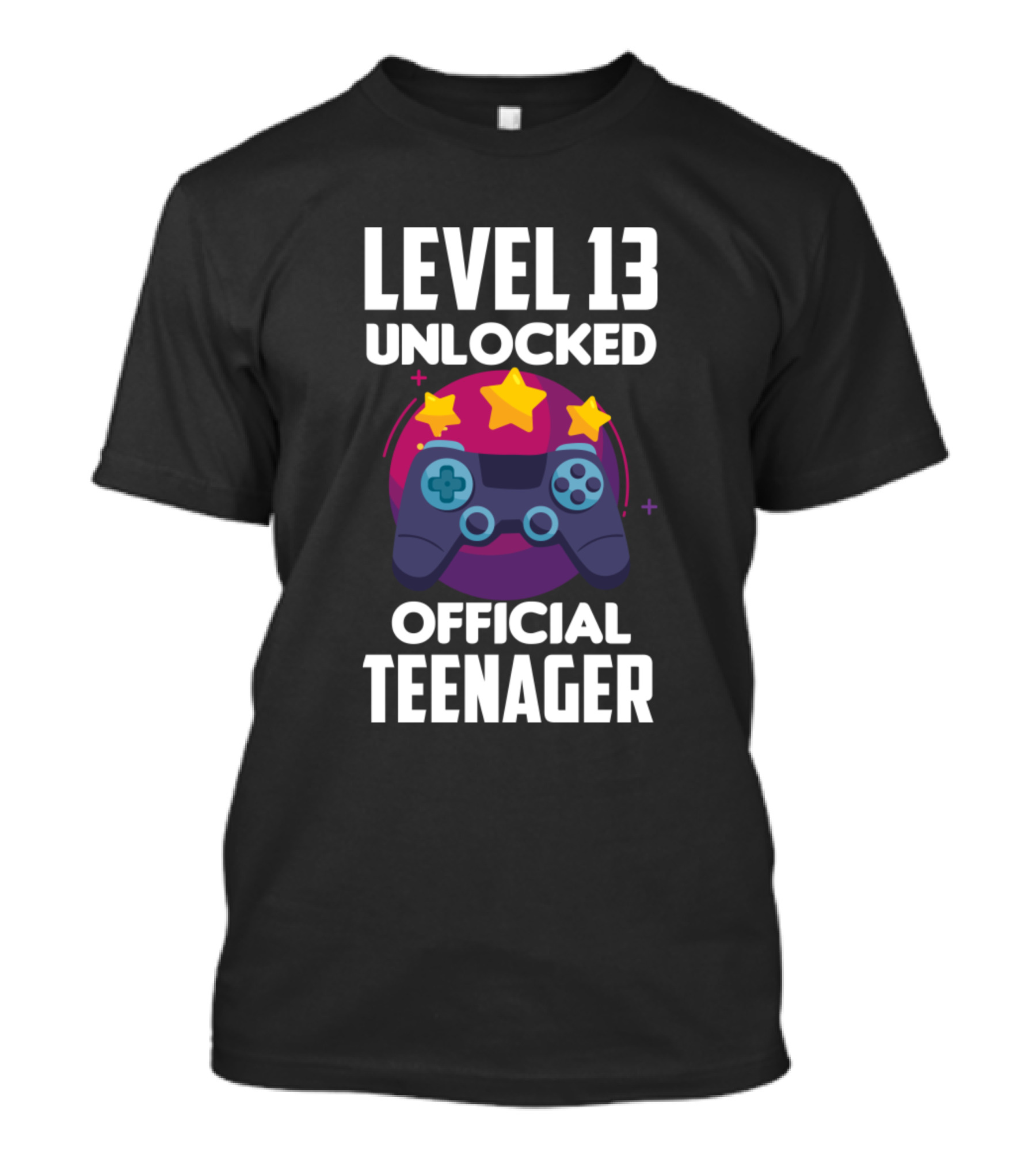 Level 13 Unlocked Official Teenager Gamer Birthday Boys Gamepad T-Shirt